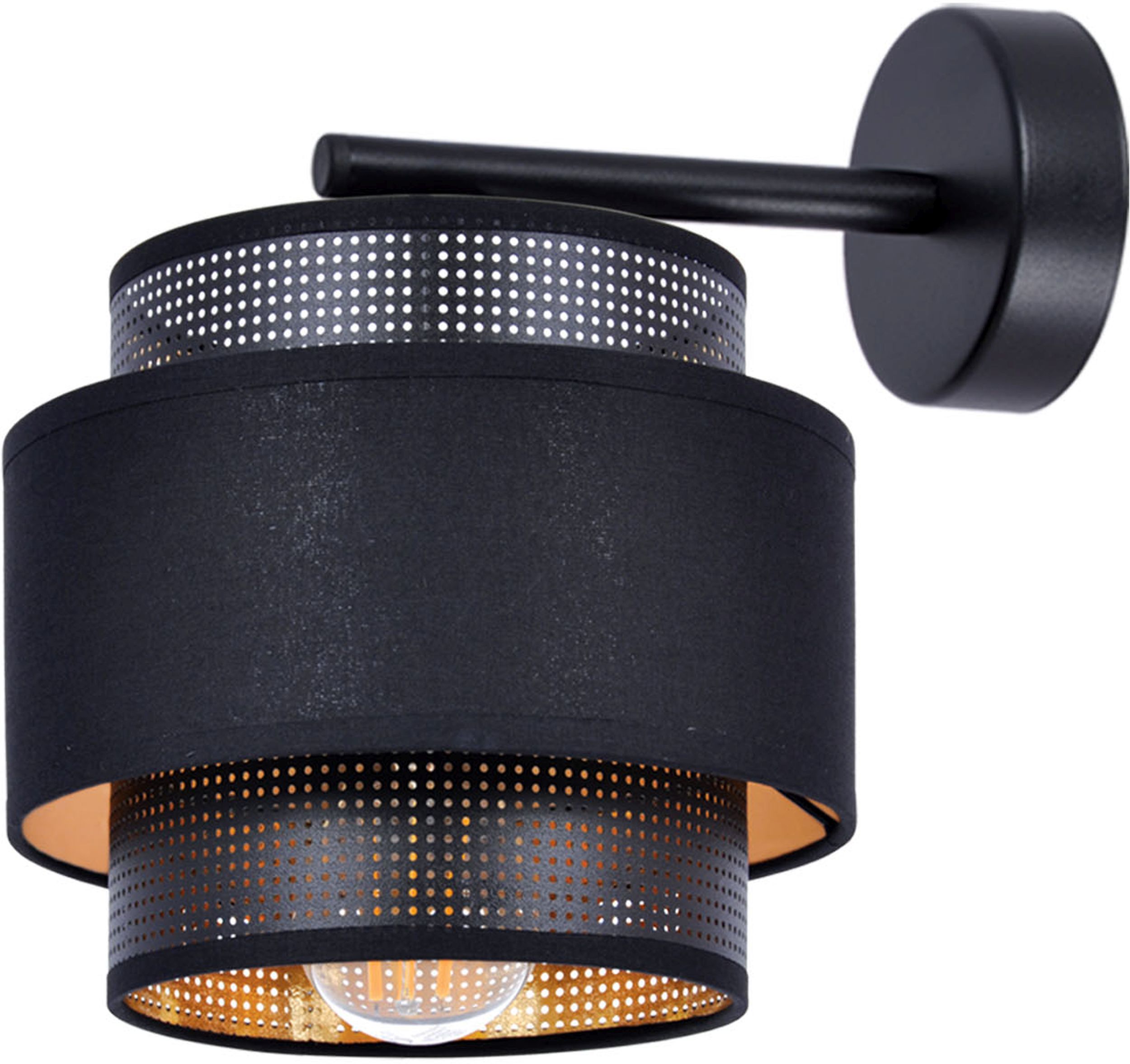 Kaja Amos Leuchter 1x40 W schwarz-gold K-5284