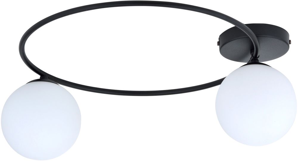 Emibig Sopra Deckenlampe 2x10 W schwarz-milchig 1257/2