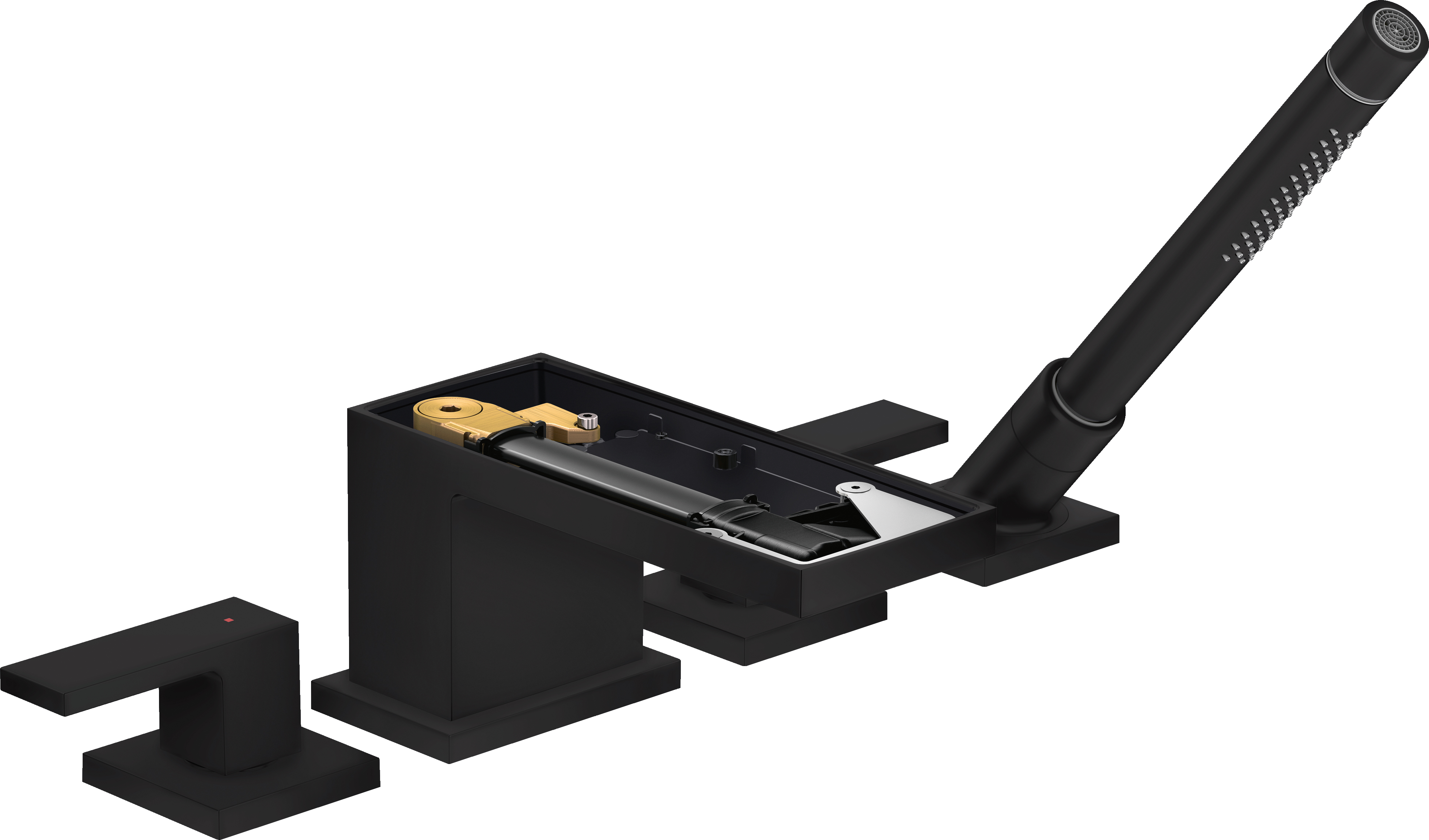 Axor MyEdition Badewannen- und Duscharmatur awannenmontiert schwarz 47432670