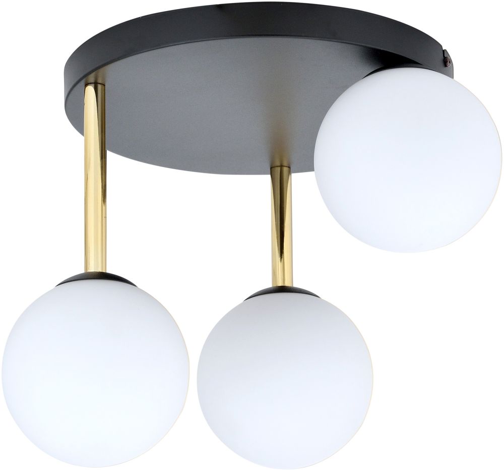 Emibig Dolce Deckenlampe 3x10 W schwarz-milchig 1260/3