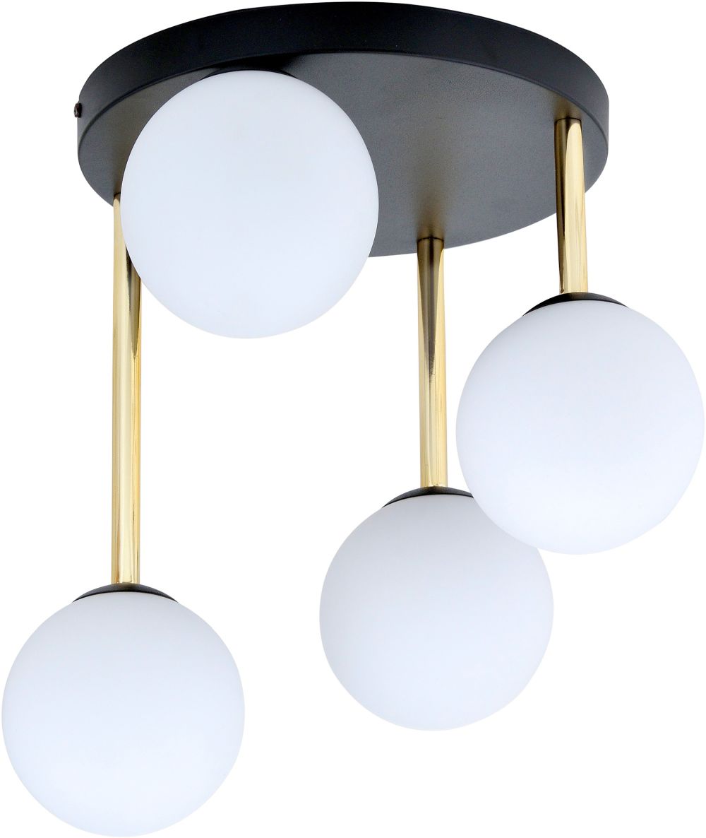 Emibig Dolce Deckenlampe 4x10 W schwarz-milchig 1260/4