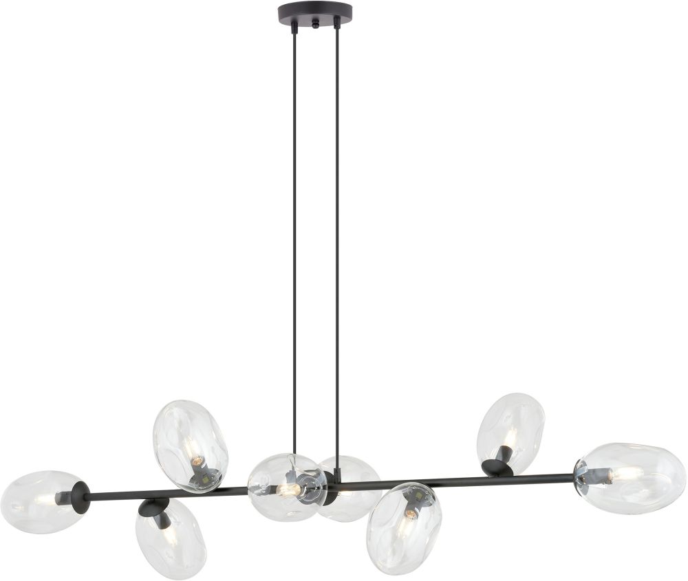 Emibig Pandora Pendelleuchte x10 W schwarz-transparent 1262/8