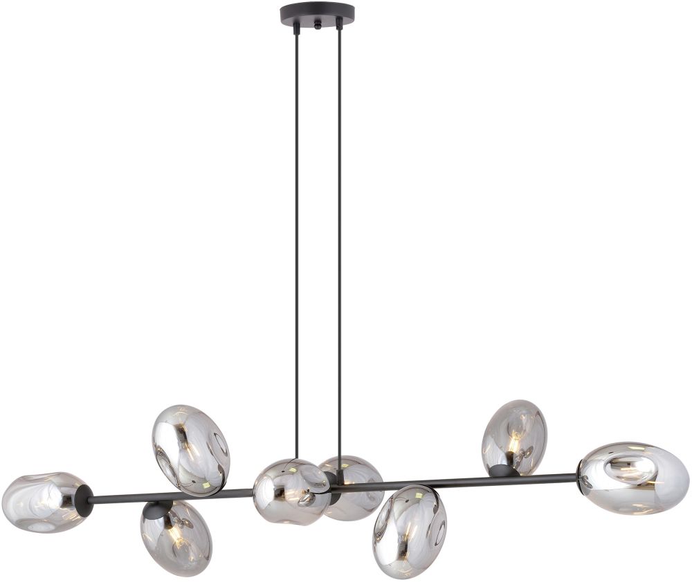 Emibig Pandora Pendelleuchte x10 W schwarz-verraucht 1263/8