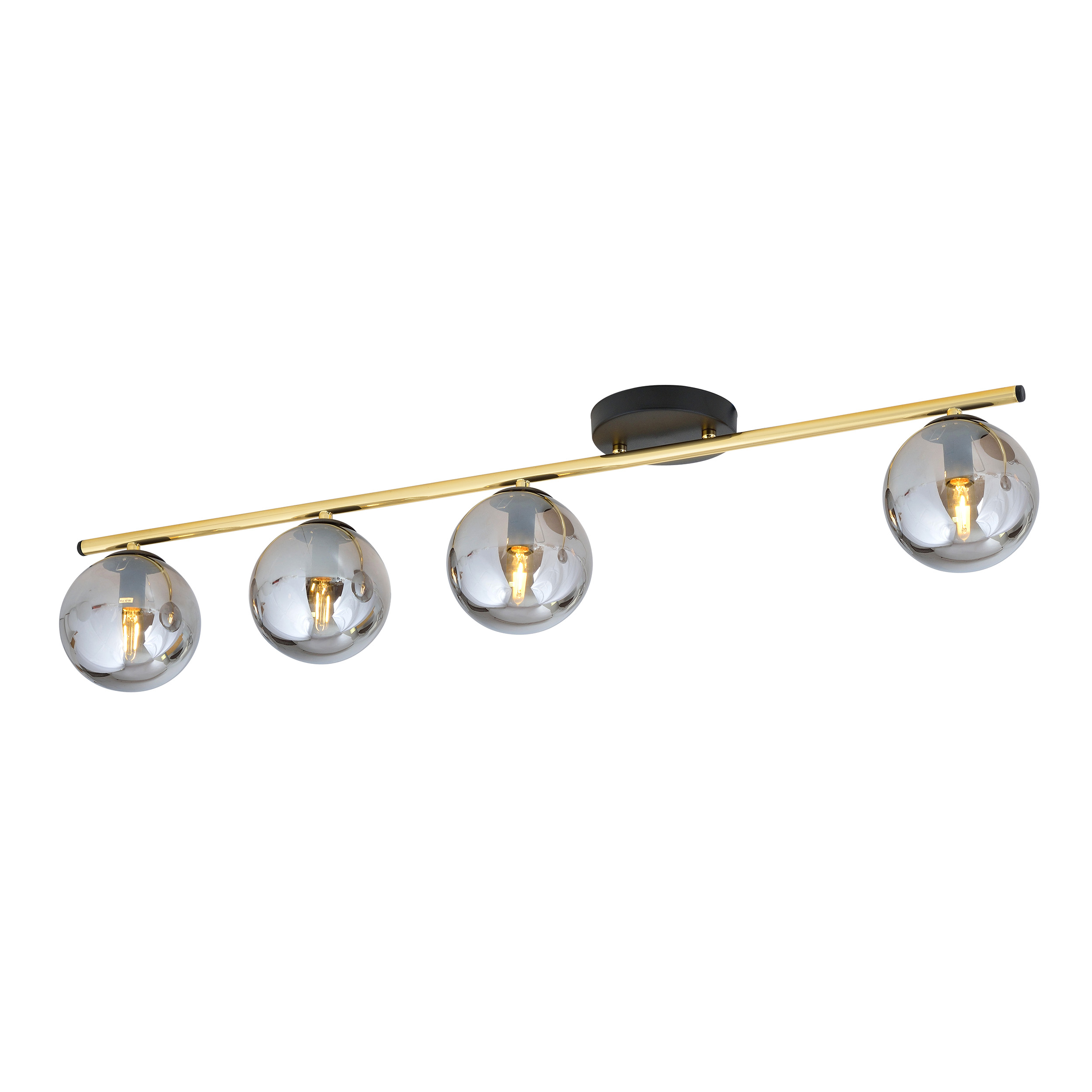 Emibig Monza Deckenlampe 4x W schwarz-gold 1250/4