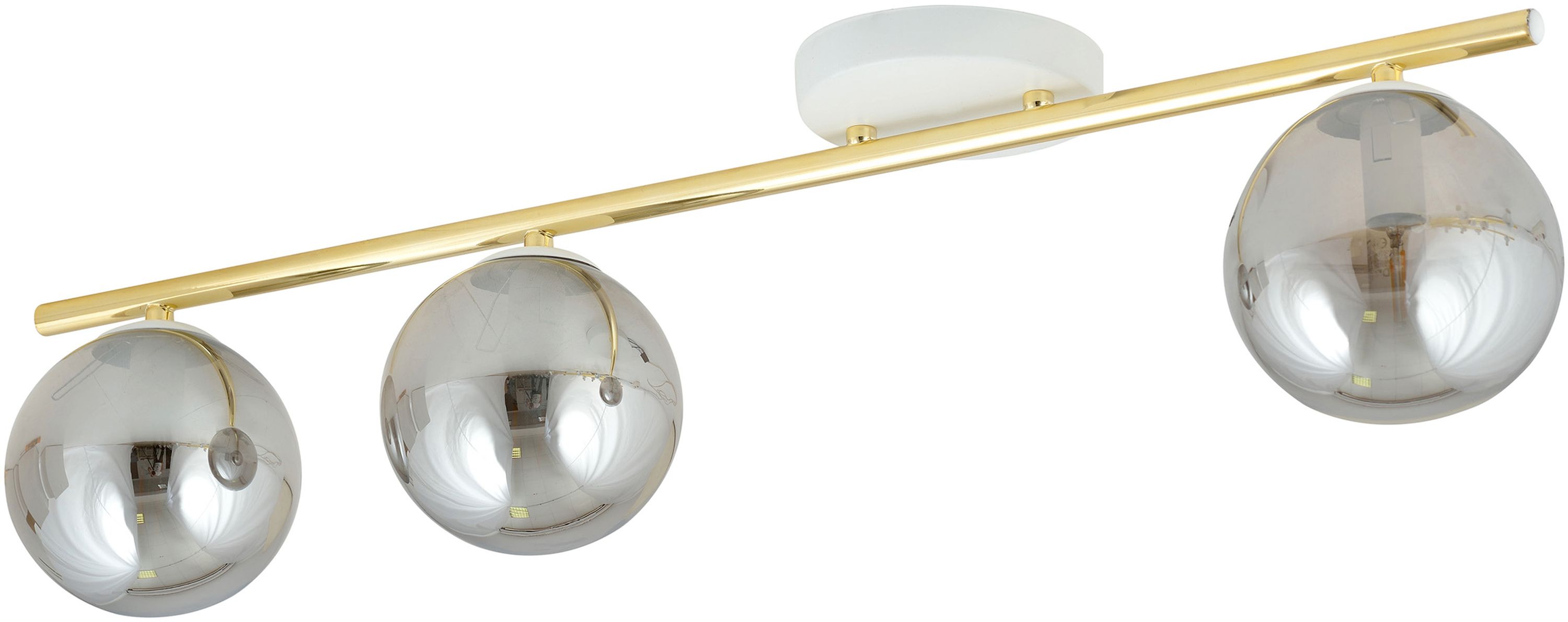 Emibig Monza Deckenlampe 3x10 W weiß-gold-graphit 1251/3