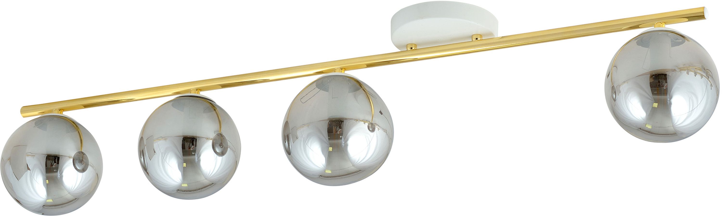 Emibig Monza Deckenlampe 4x10 W weiß-gold-graphit 1251/4