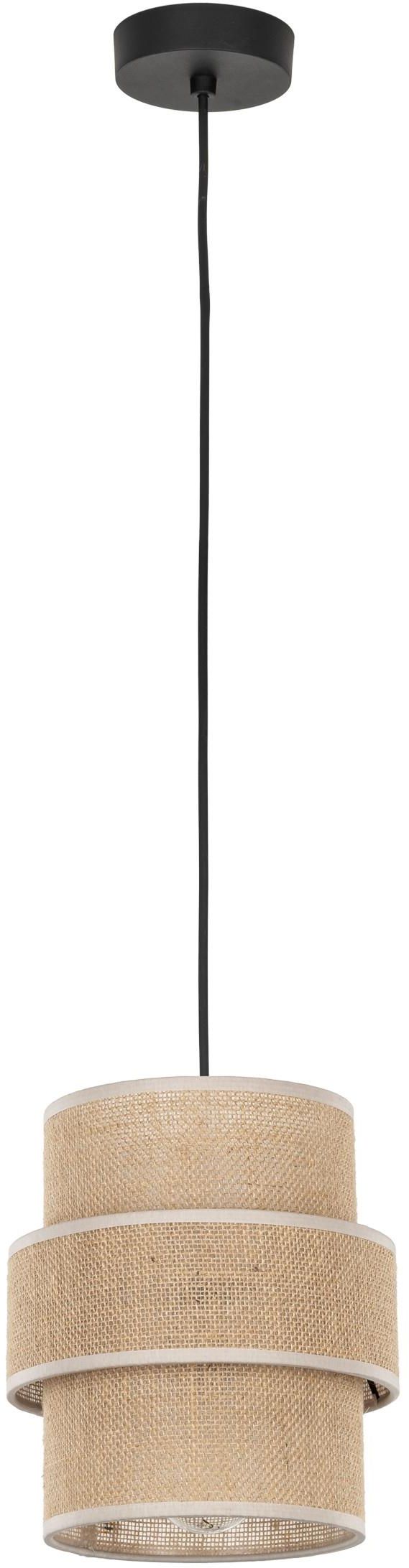 TK Lighting Calisto Pendelleuchte 1x15 W schwarz-beige 5401