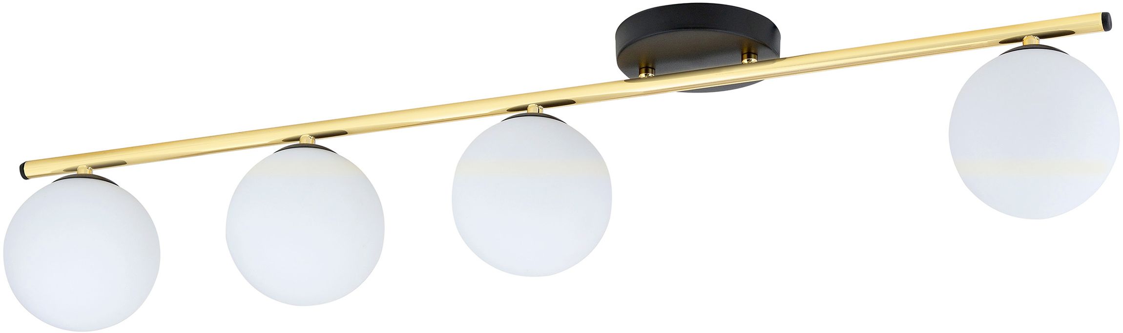 Emibig Monza Deckenlampe 4x10 W schwarz-gold-opal 1252/4