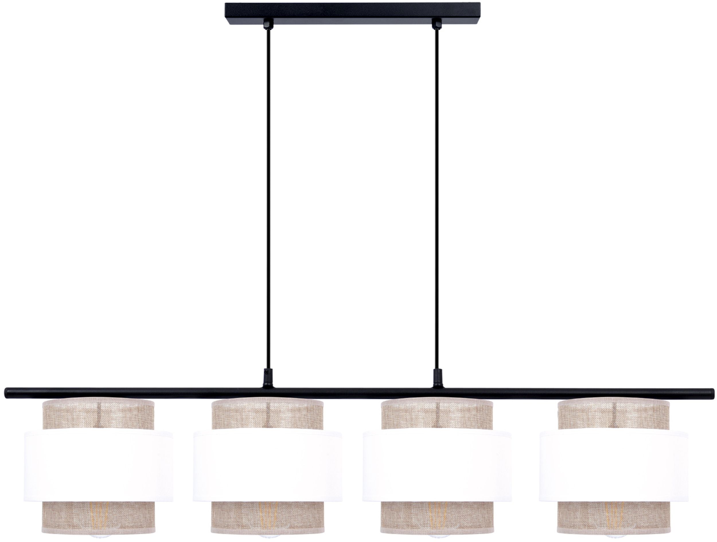 Kaja Cezar Pendelleuchte 4x40 W weiß-beige K-5273