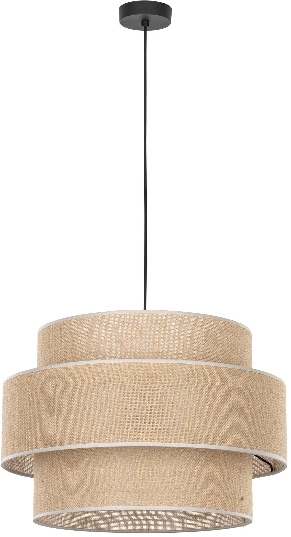 TK Lighting Calisto Pendelleuchte 1x15 W schwarz-beige 5419