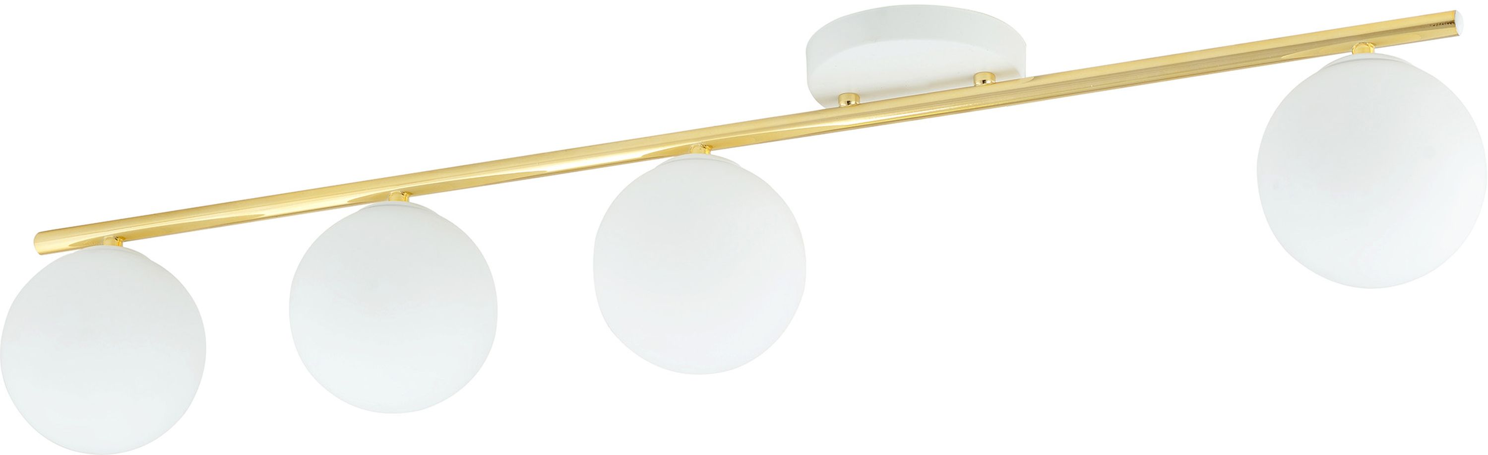 Emibig Monza Deckenlampe 4x10 W weiß-gold-opal 1253/4