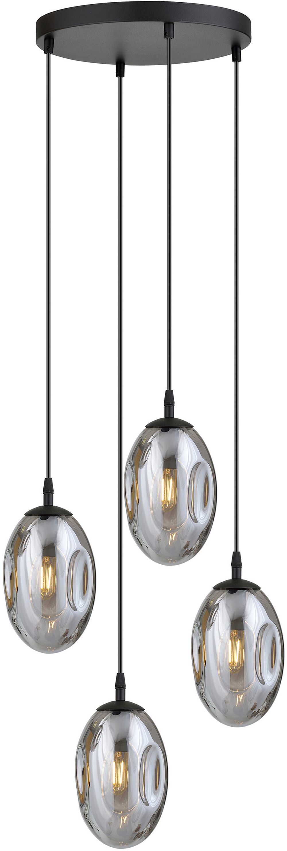 Emibig Astral Pendelleuchte 4x10 W schwarz-verraucht 1266/4PREM