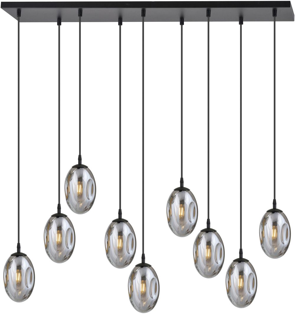 Emibig Astral Pendelleuchte x10 W schwarz-verraucht 1266/9