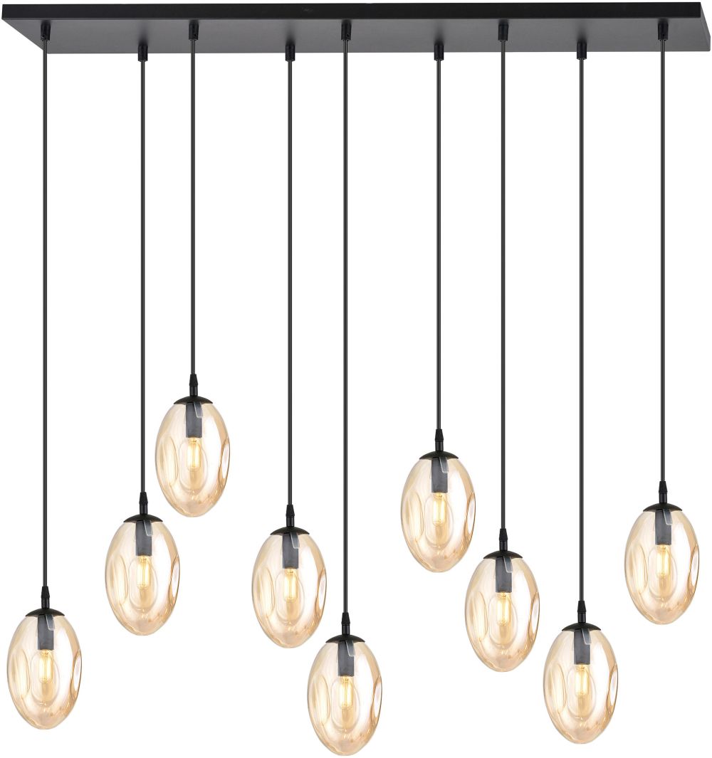 Emibig Astral Pendelleuchte x10 W schwarz 1267/9