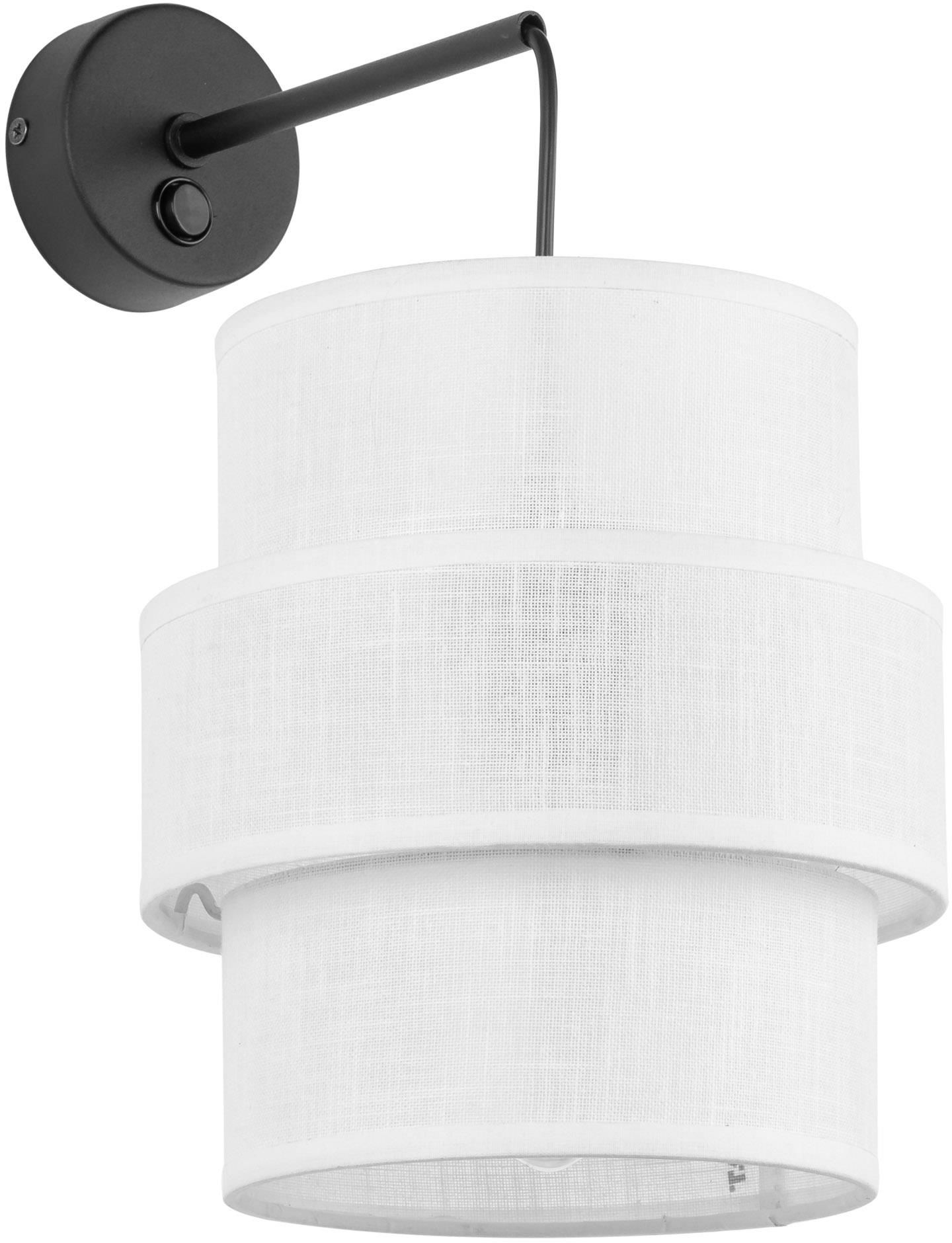 TK Lighting Calisto Wandleuchte 1x15 W weiß-schwarz 5956