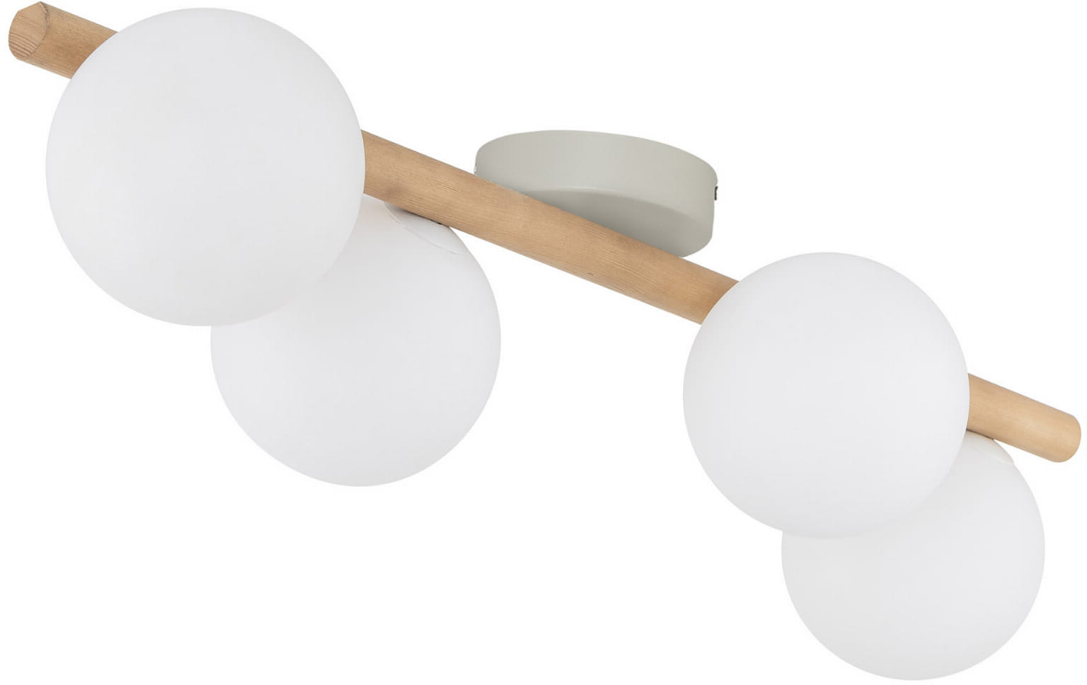 TK Lighting Estera Wood Deckenlampe 4x6 W weiß-holz 5769