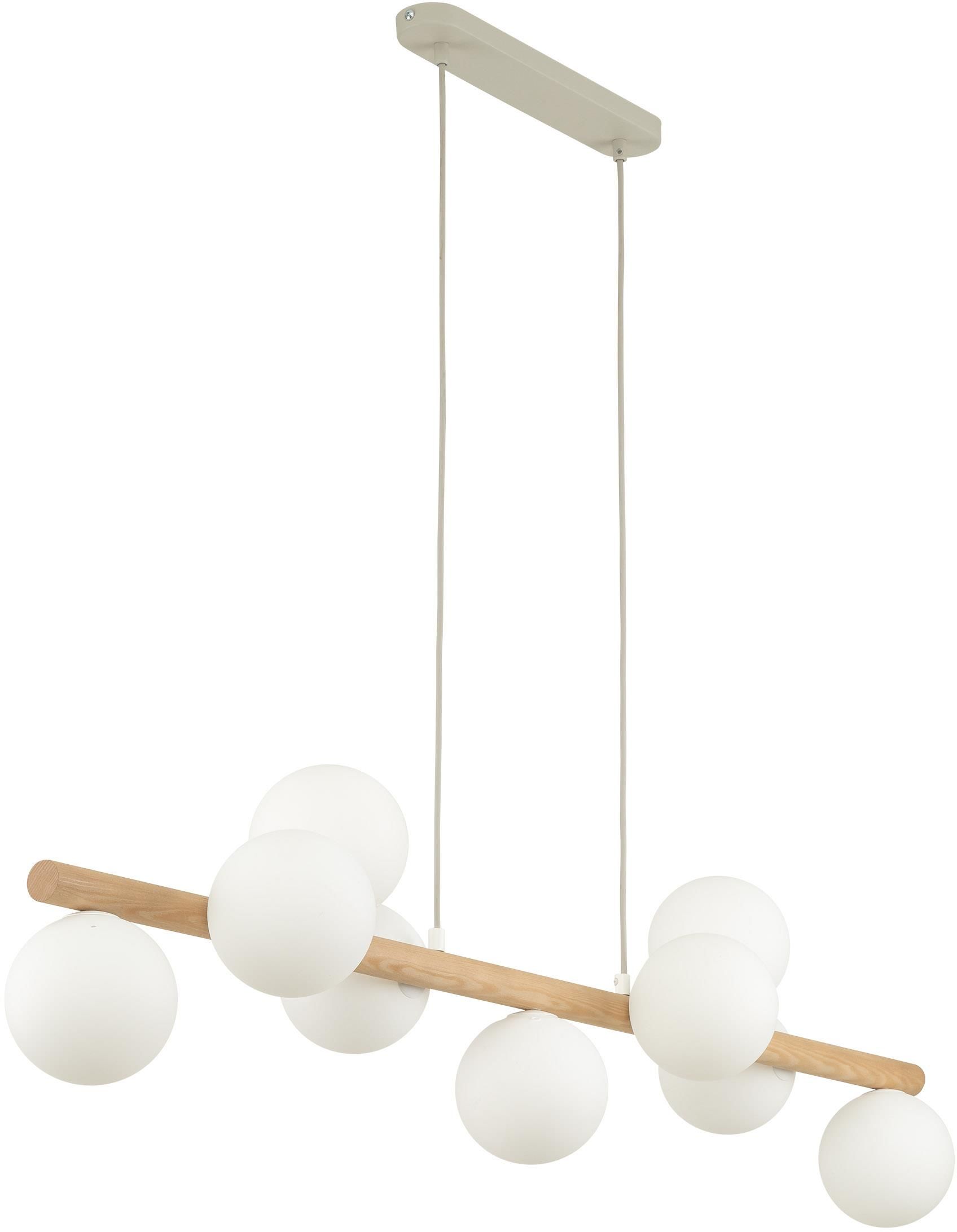 TK Lighting Estera Wood Pendelleuchte x6 W weiß-holz 5906