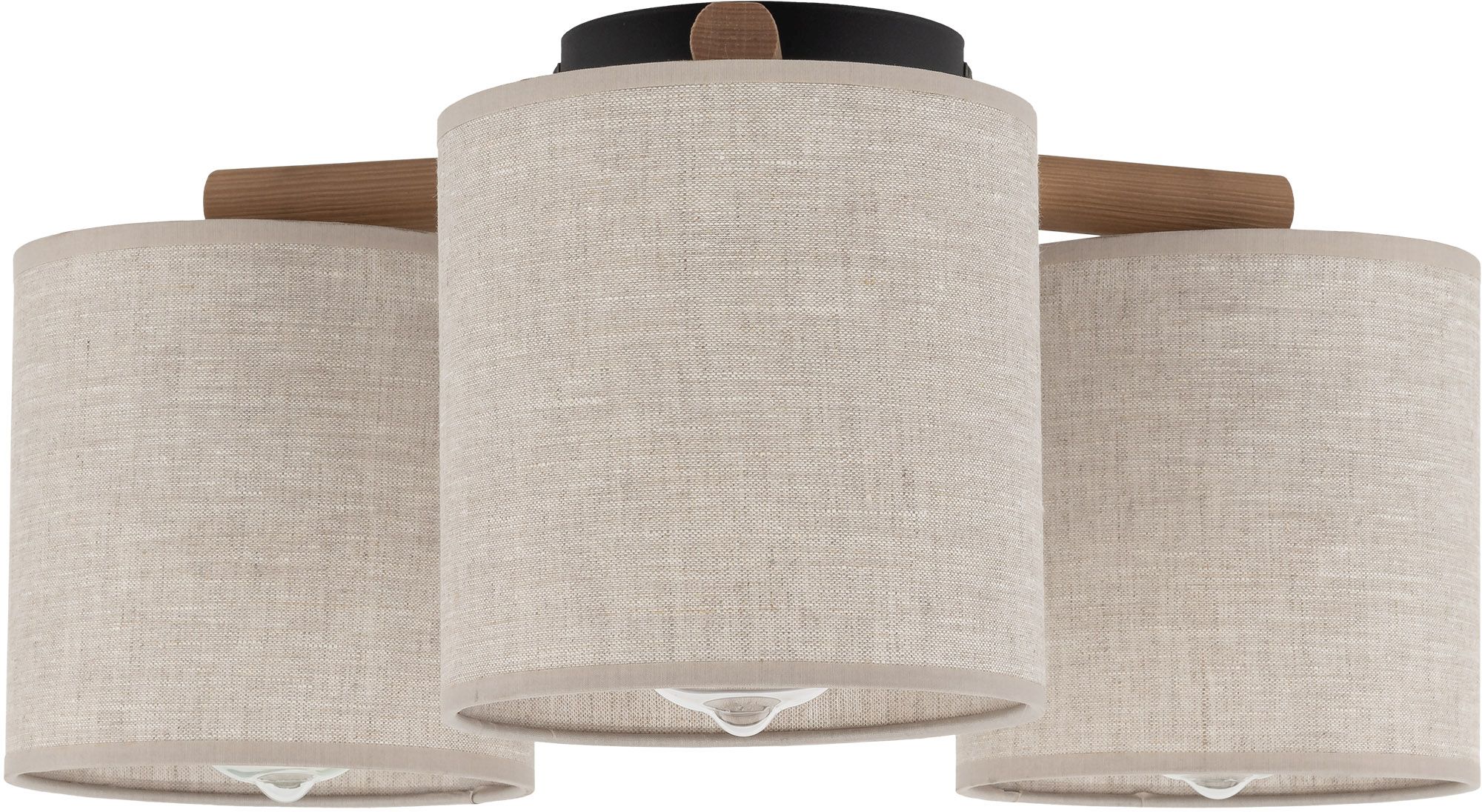TK Lighting Deva Nature Deckenlampe 3x15 W schwarz-grau-holz 6865