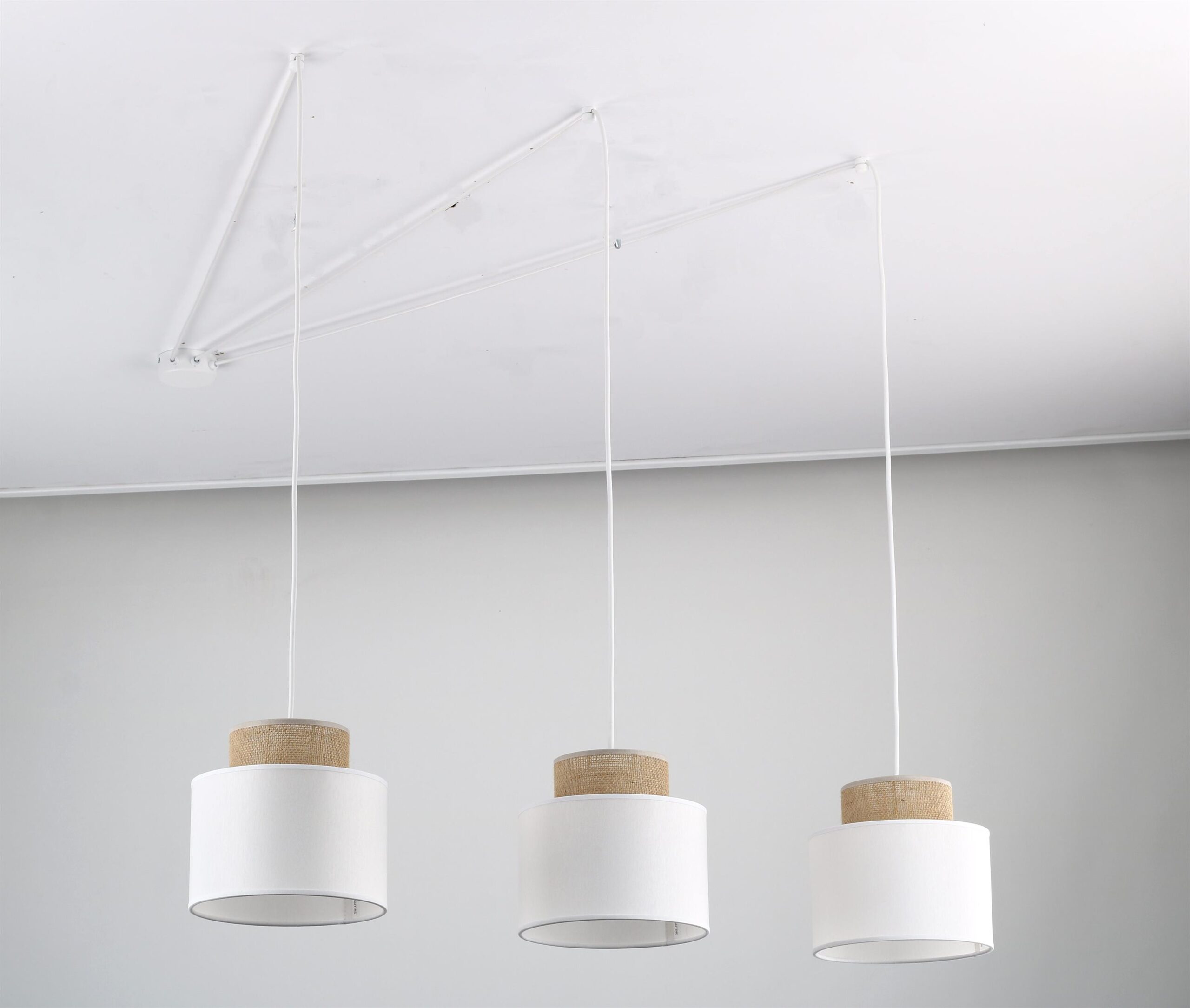 TK Lighting Duo Pendelleuchte 3x15 W weiß 2345