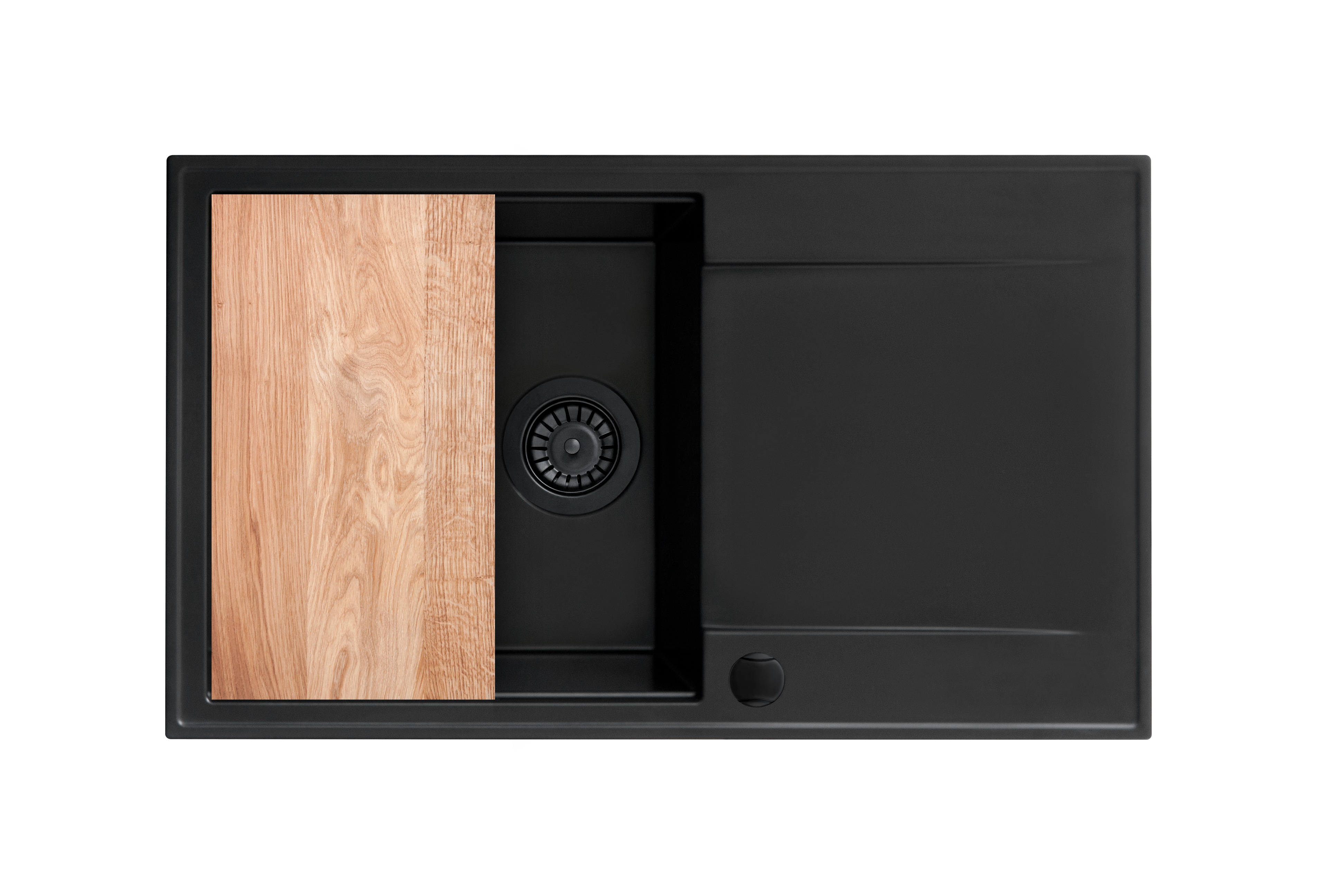 Berg Diva Granitspüle 78x46 cm schwarz BRD1911