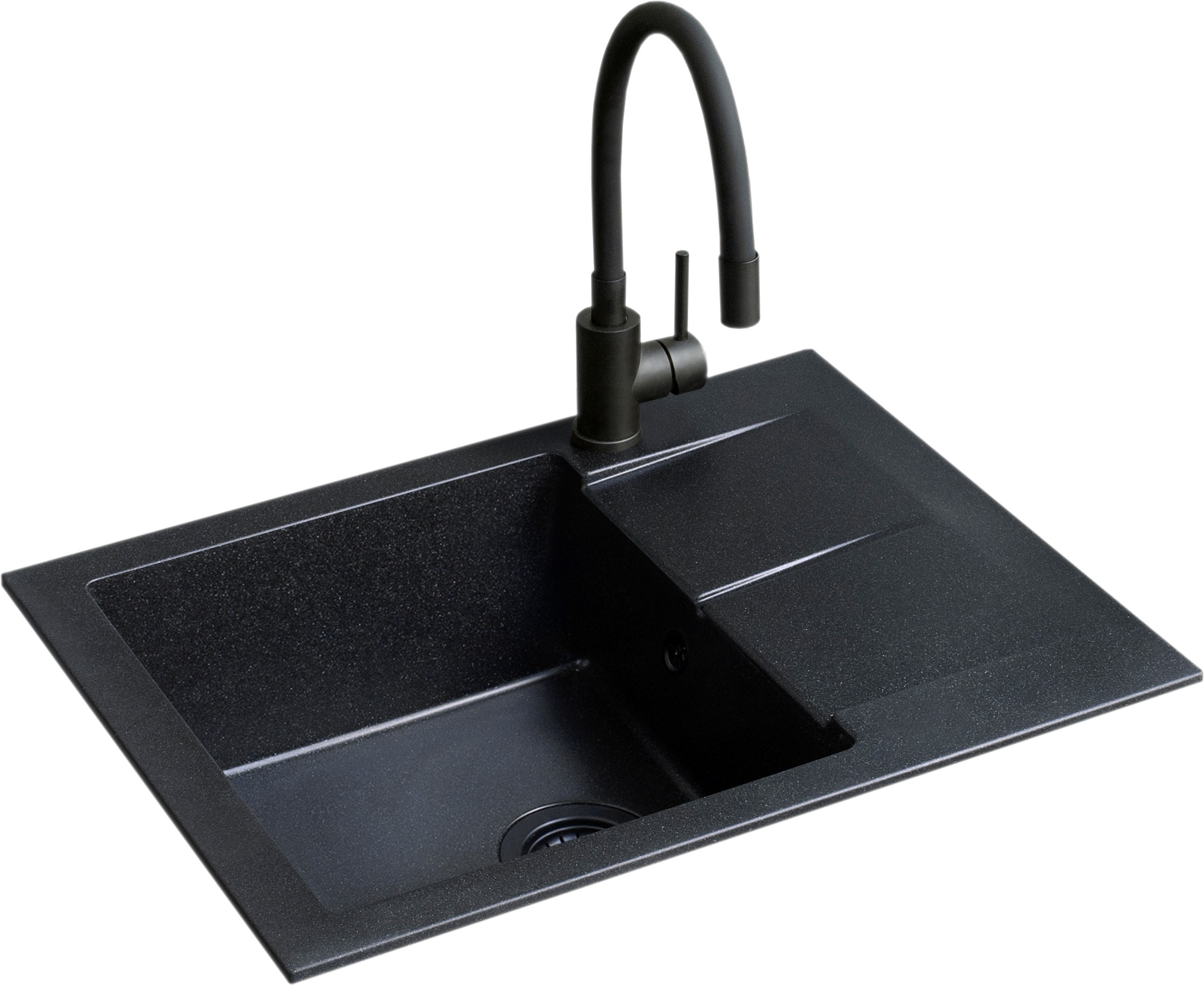 Berg Black waschbecken mit wasserhahn onyx/schwarz ZZH1411ABFBK