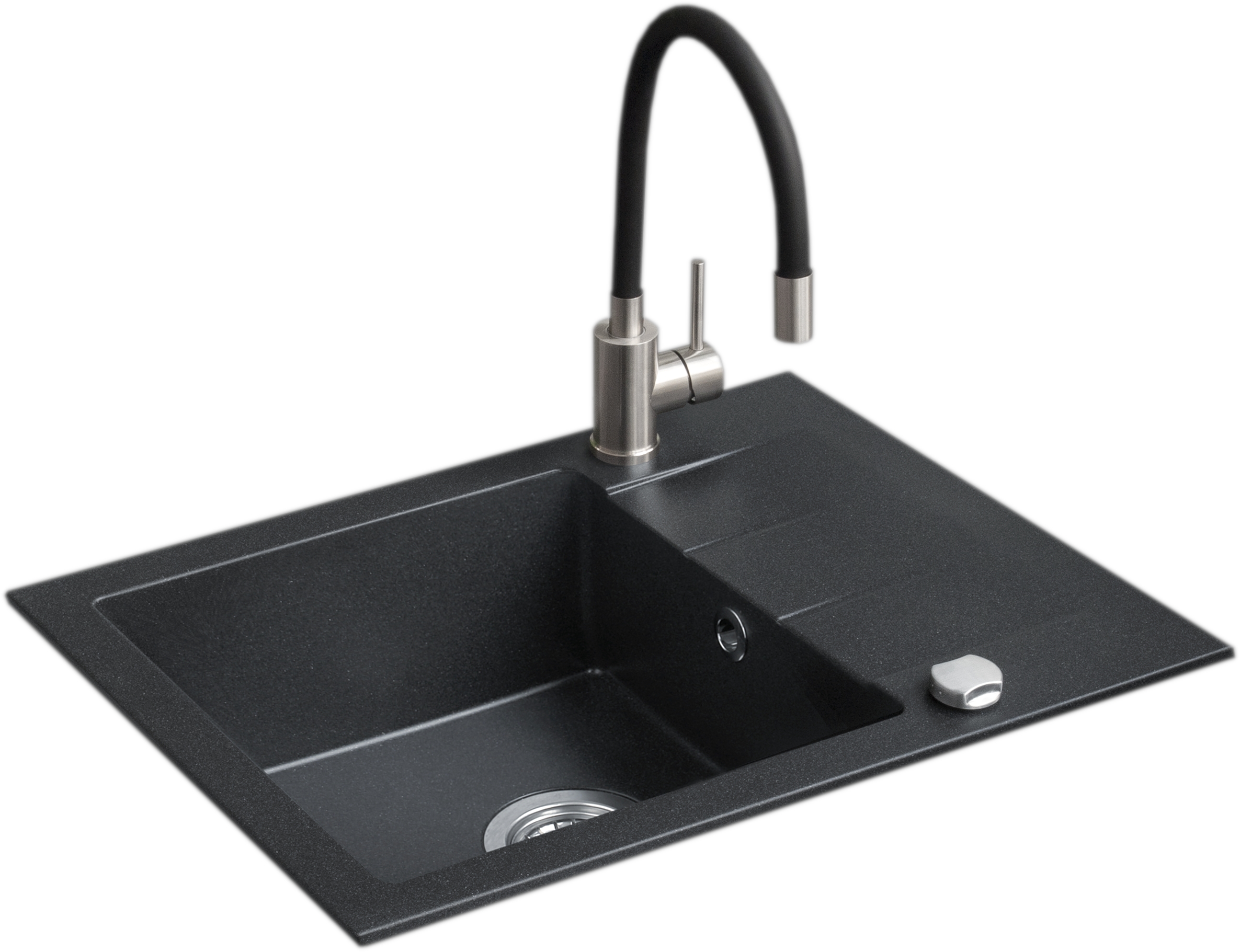iceBerg Flex waschbecken mit wasserhahn onyx/schwarz ZZF1411ABFIX