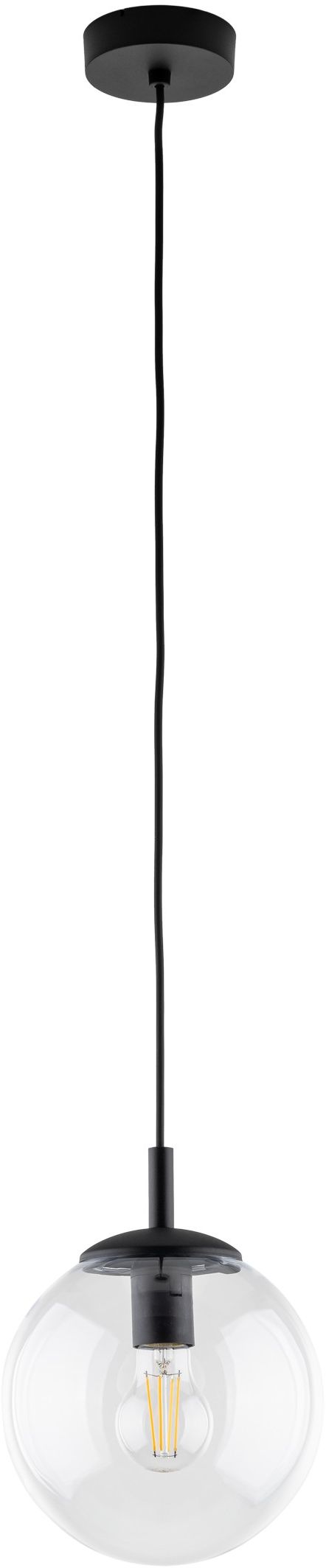 TK Lighting Esme Pendelleuchte 1x15 W schwarz-transparent 3267