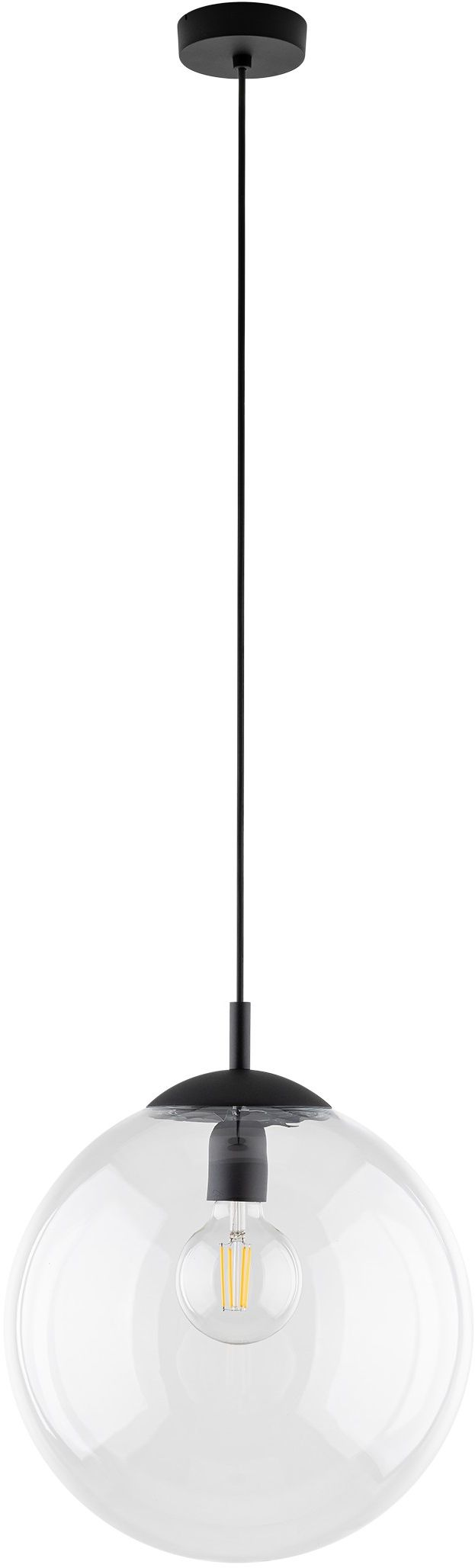 TK Lighting Esme Pendelleuchte 1x15 W schwarz-transparent 3268