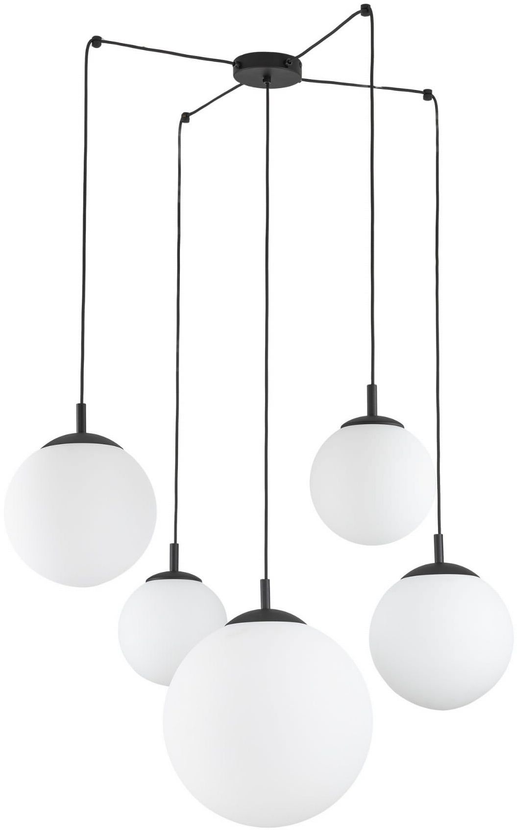 TK Lighting Esme Pendelleuchte 5x15 W schwarz 4791