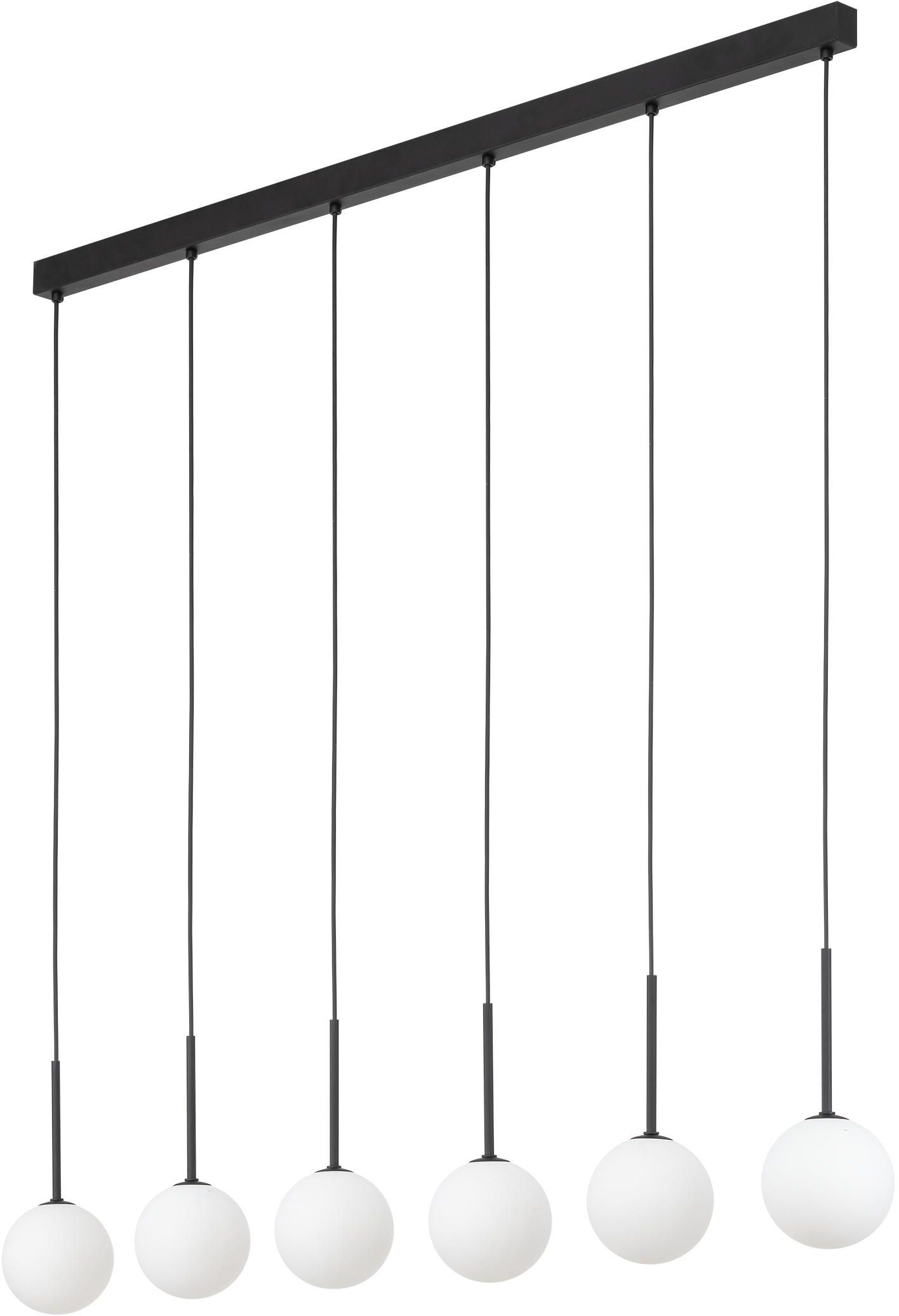 TK Lighting Martin Pendelleuchte 6x6 W weiß-schwarz 4504