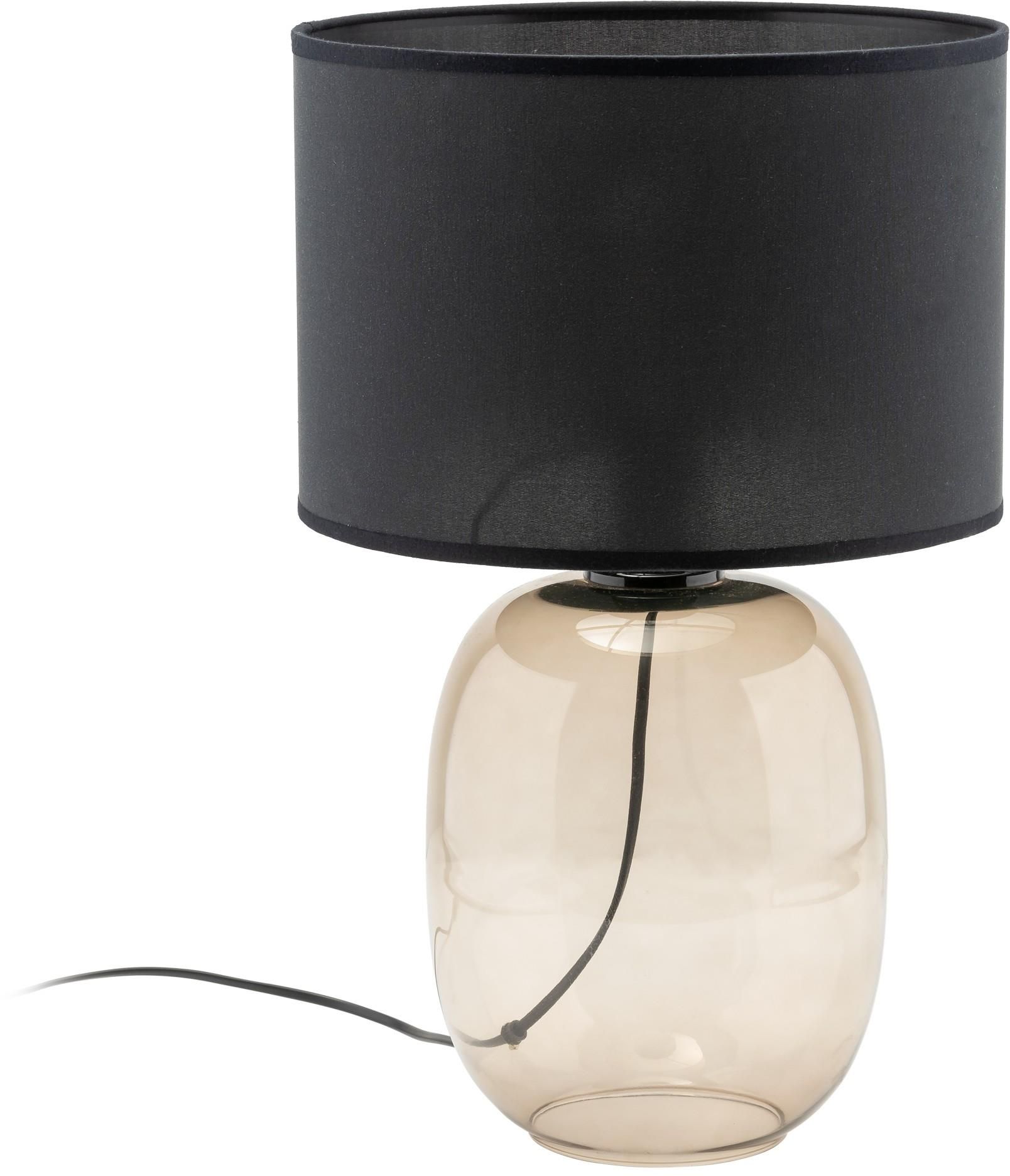 TK Lighting Melody Tischlampe 1x15 W schwarz-bernstein 5988