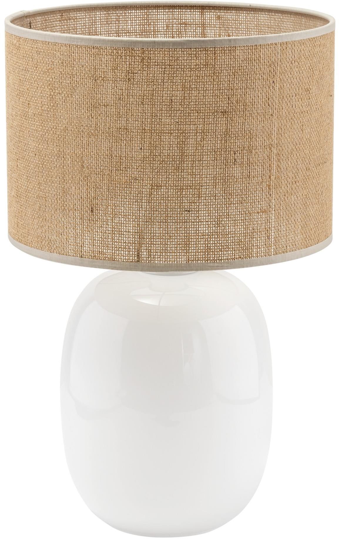 TK Lighting Melody Tischlampe 1x15 W weiß-beige 5984