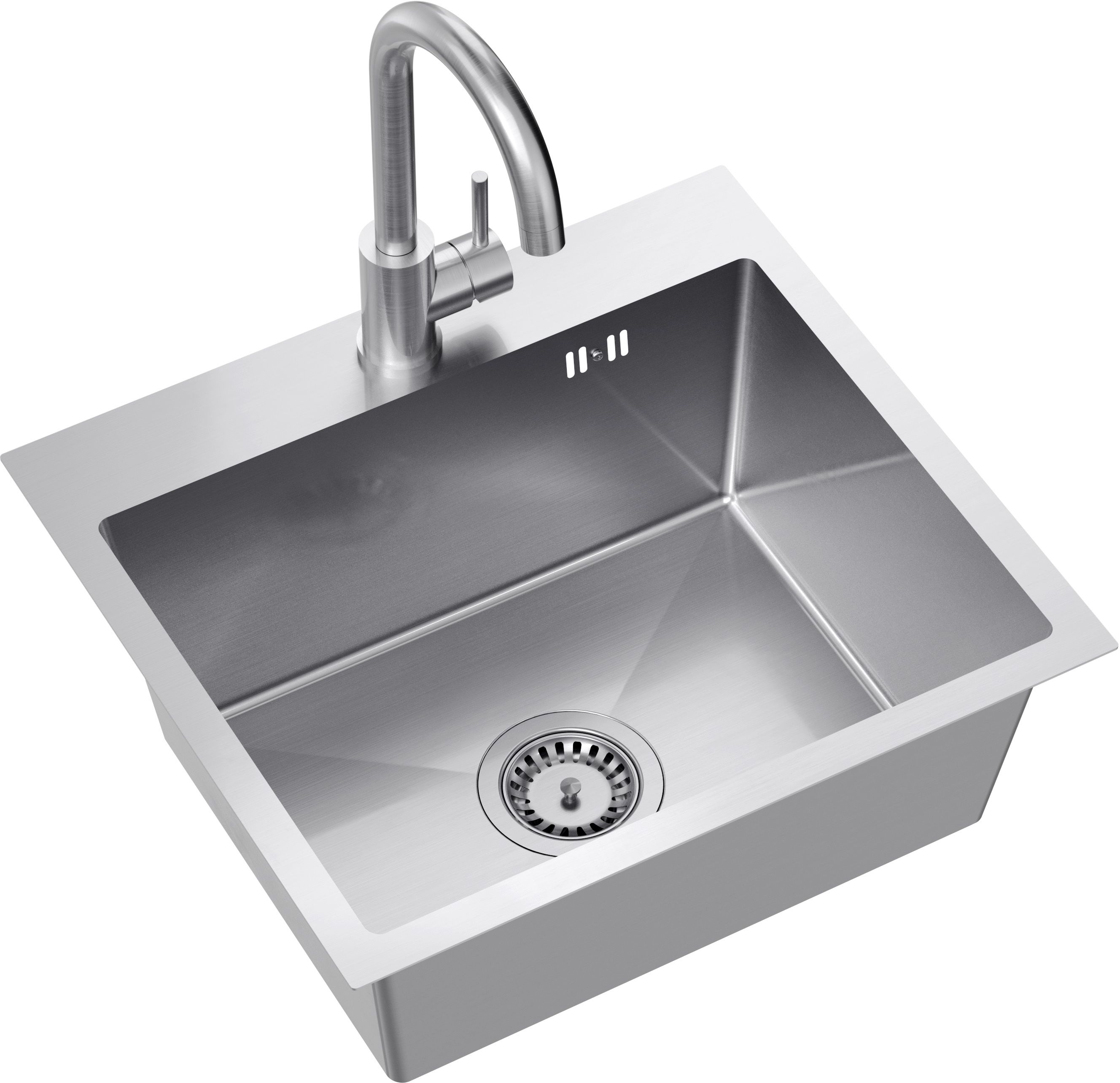 Quadron Luke waschbecken mit wasserhahn stahl/stahl ZH5045BS_3623500_BS