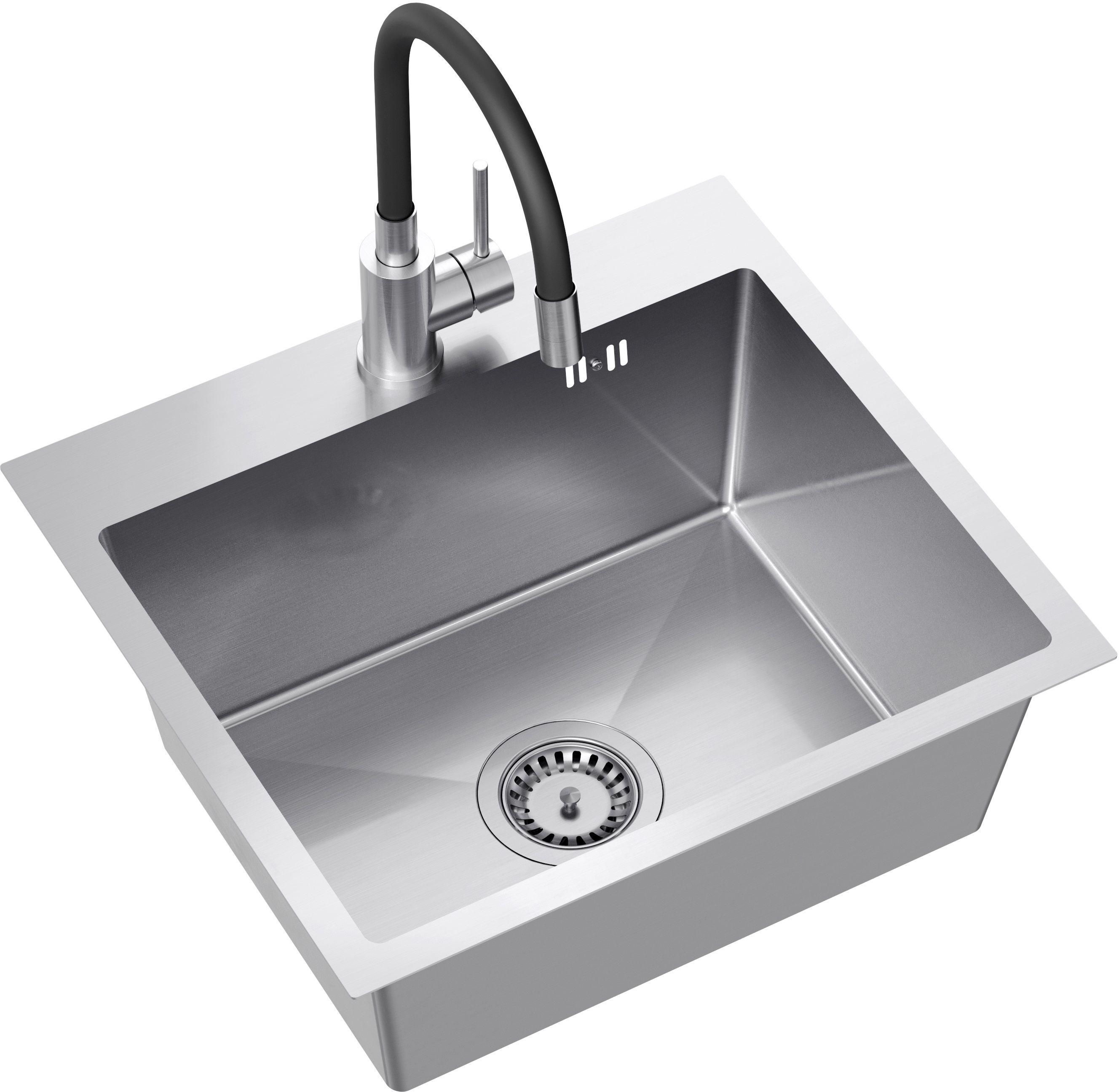 Quadron Luke waschbecken mit wasserhahn stahl/stahl ZH5045BS_3323503BL