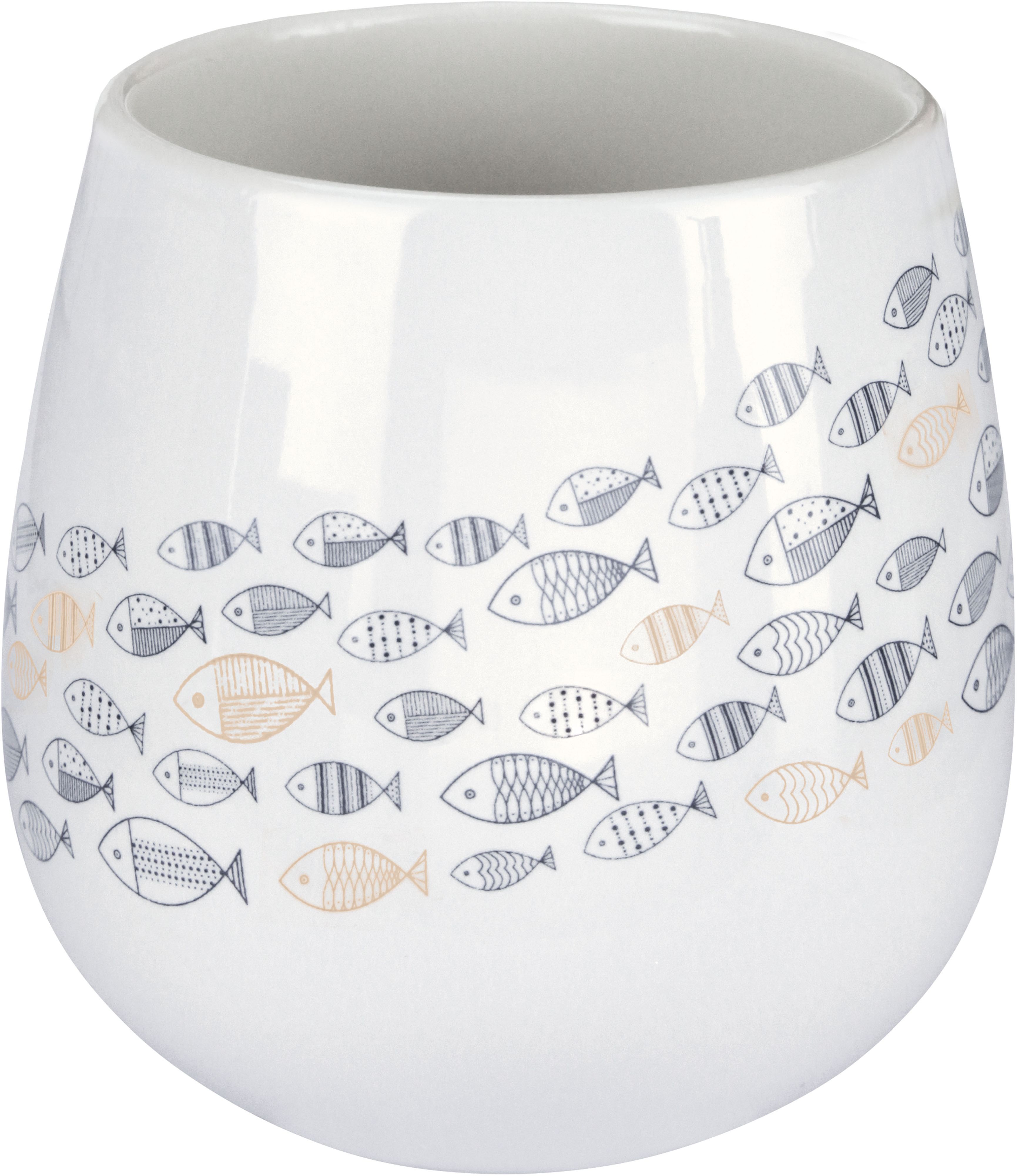 Kleine Wolke Sardinas Zahnputzbecher weiß-blau-beige 8674783852