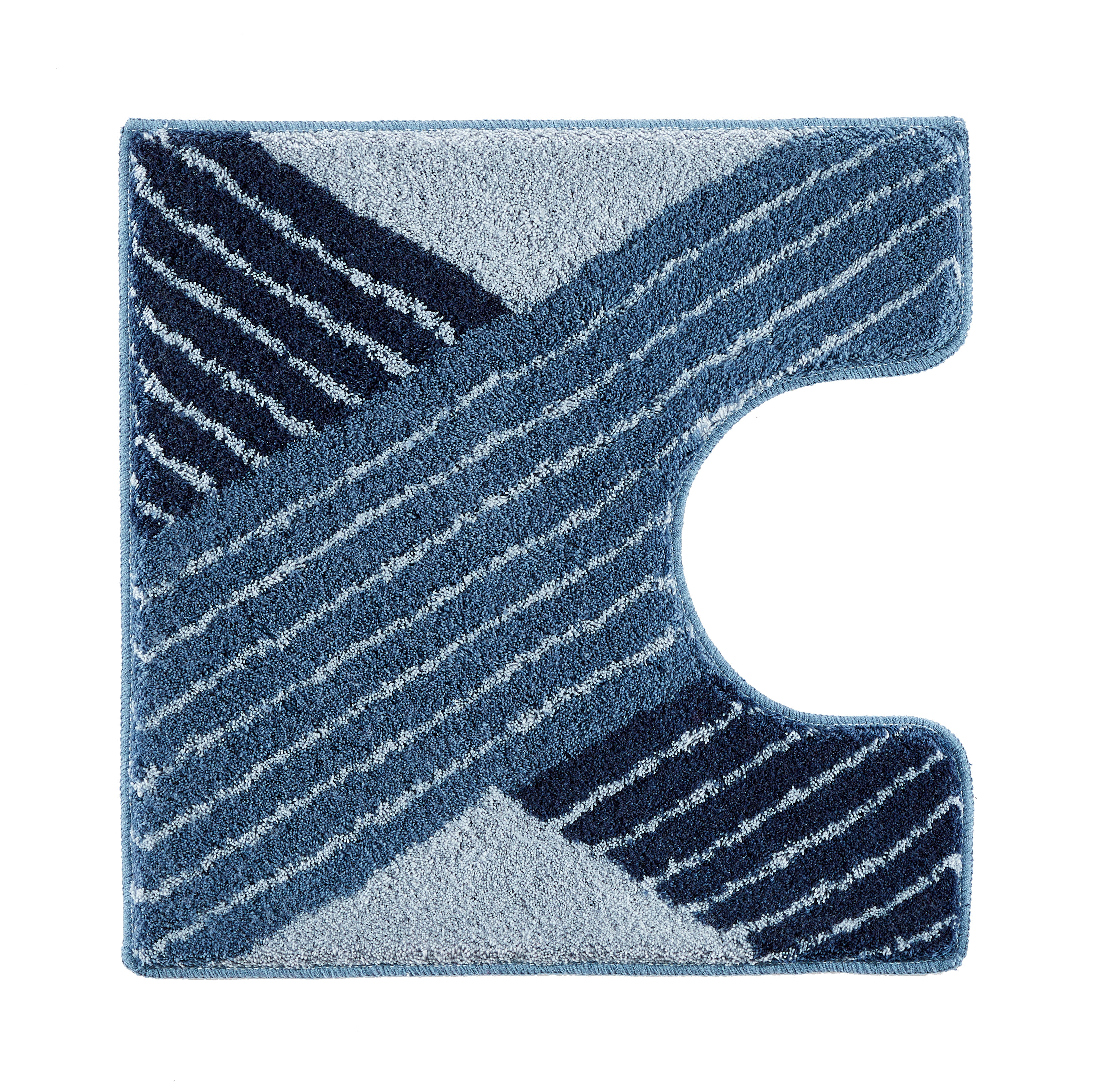 Kleine Wolke Cross Badezimmerteppich 55x55 cm WC-Vorleger blau 9181783129