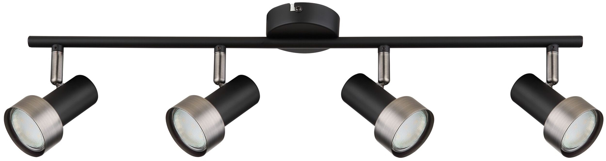 Rabalux Konrad Deckenlampe 4x50 W schwarz-silber 73014