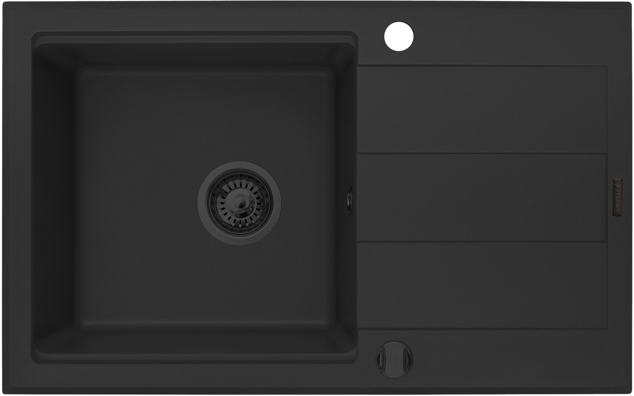 Pyramis Sparta Plus Granitspüle 78x48 cm schwarz 070175802