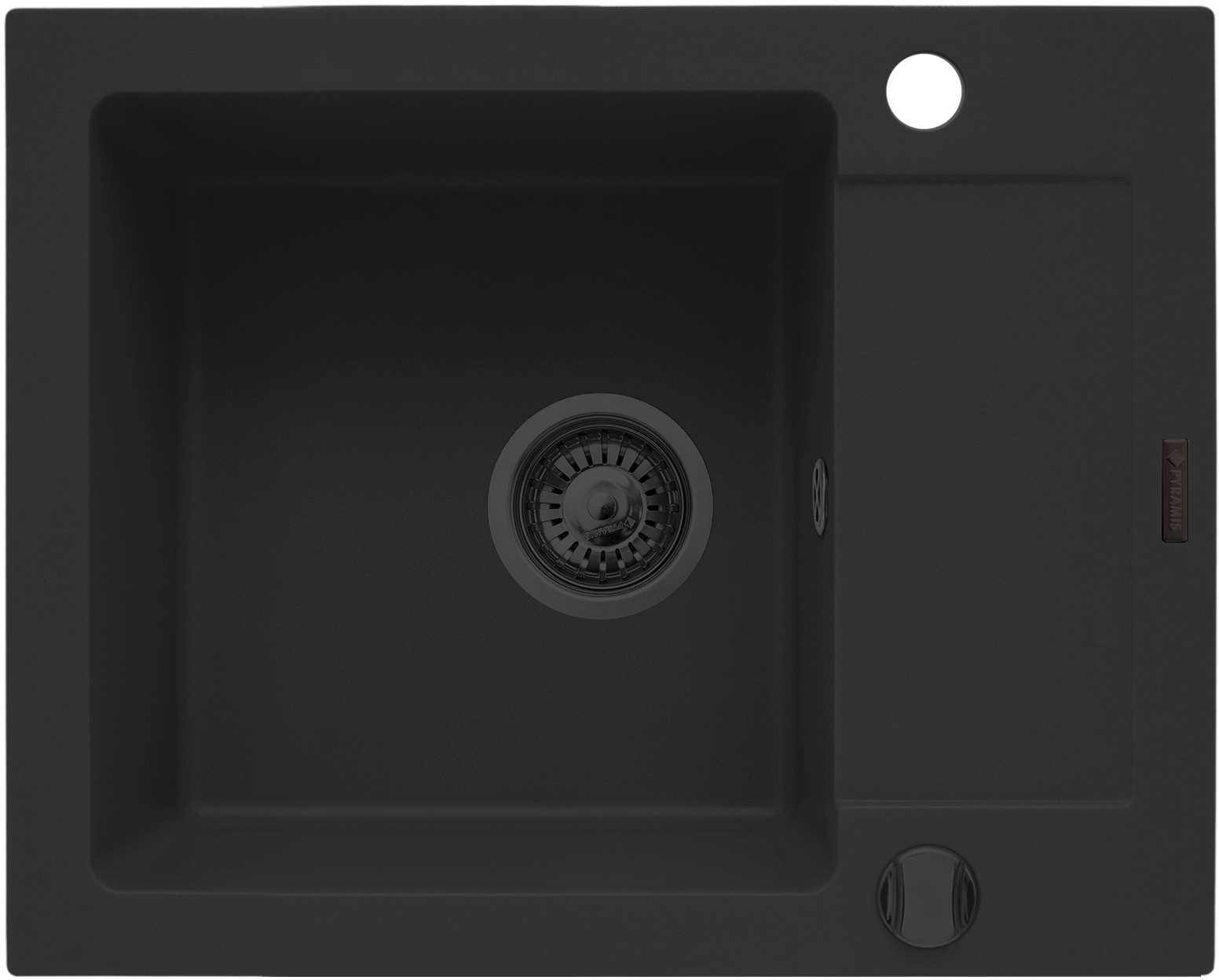 Pyramis Mido Granitspüle 62x50 cm schwarz 070167602