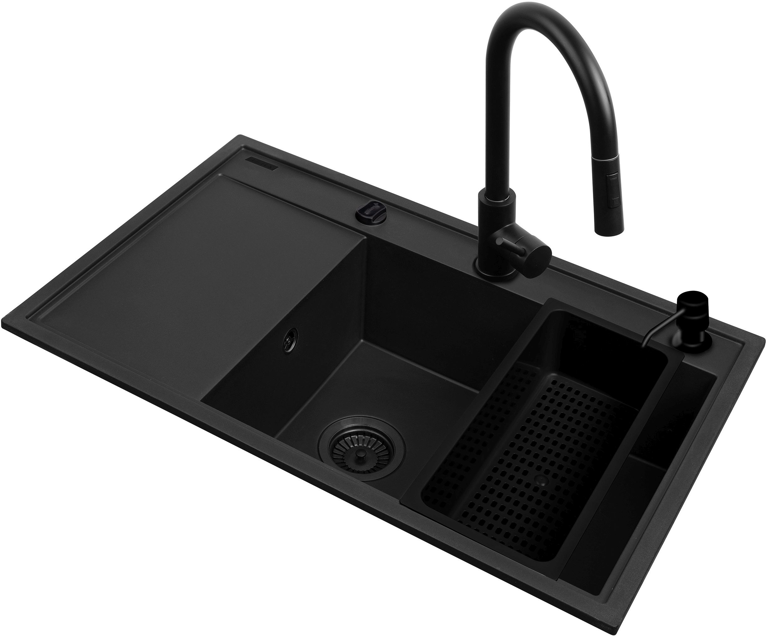 Pyramis Camea Waschbecken mit Wasserhahn schwarz/schwarz 070168502BE