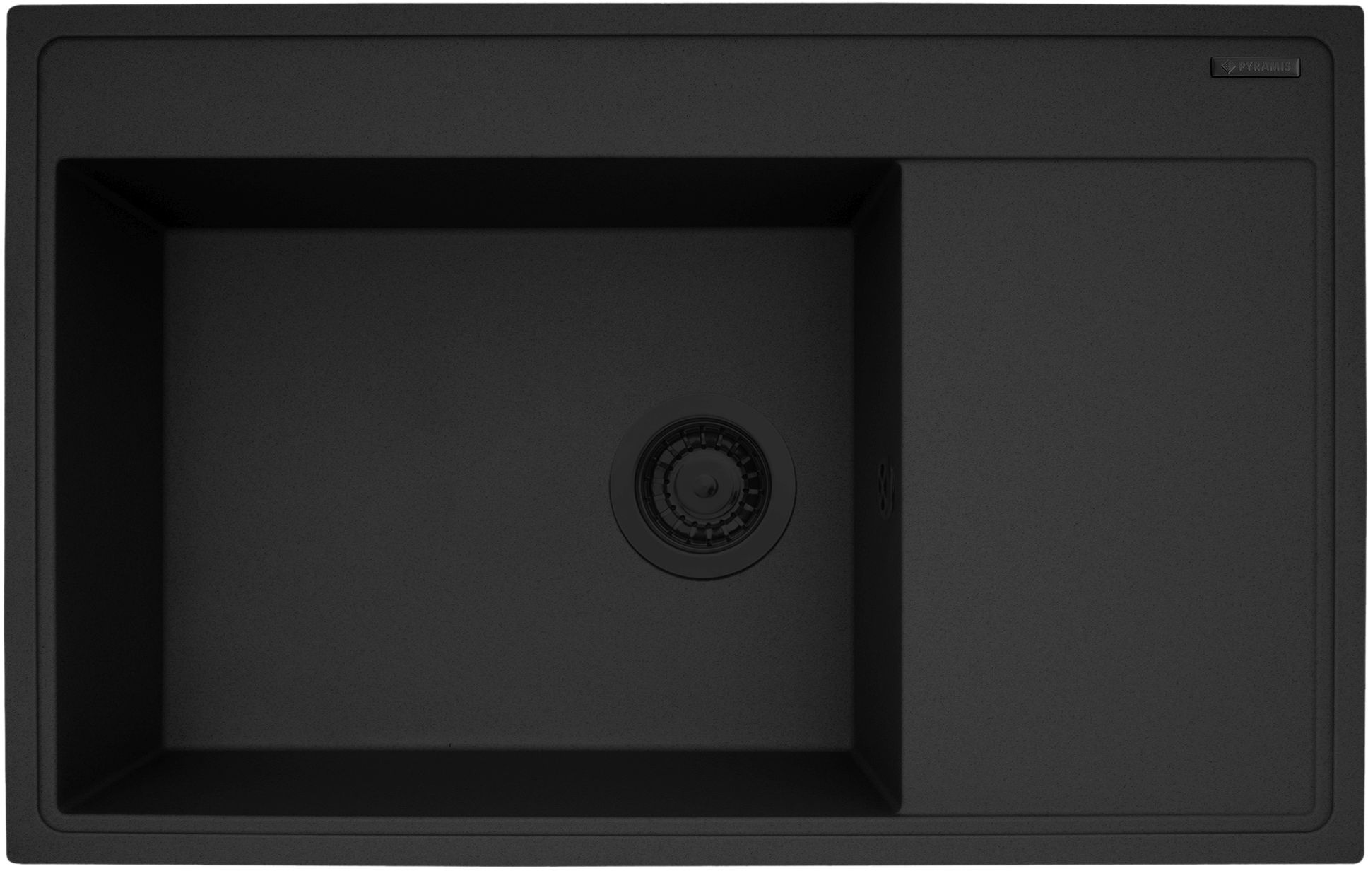 Pyramis Camea granitspüle 79x50 cm schwarz 070168402