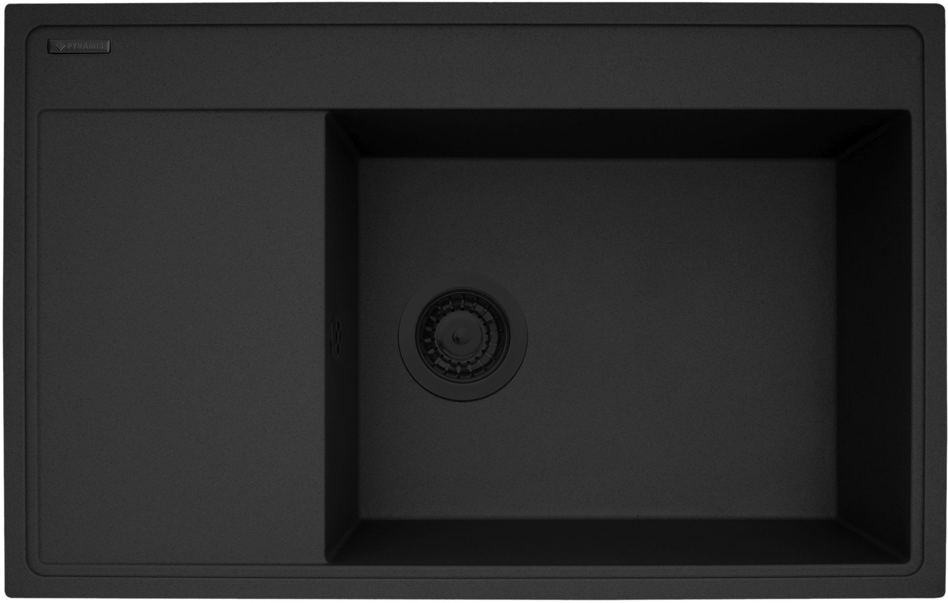 Pyramis Camea Granitspüle 79x50 cm schwarz 070168502