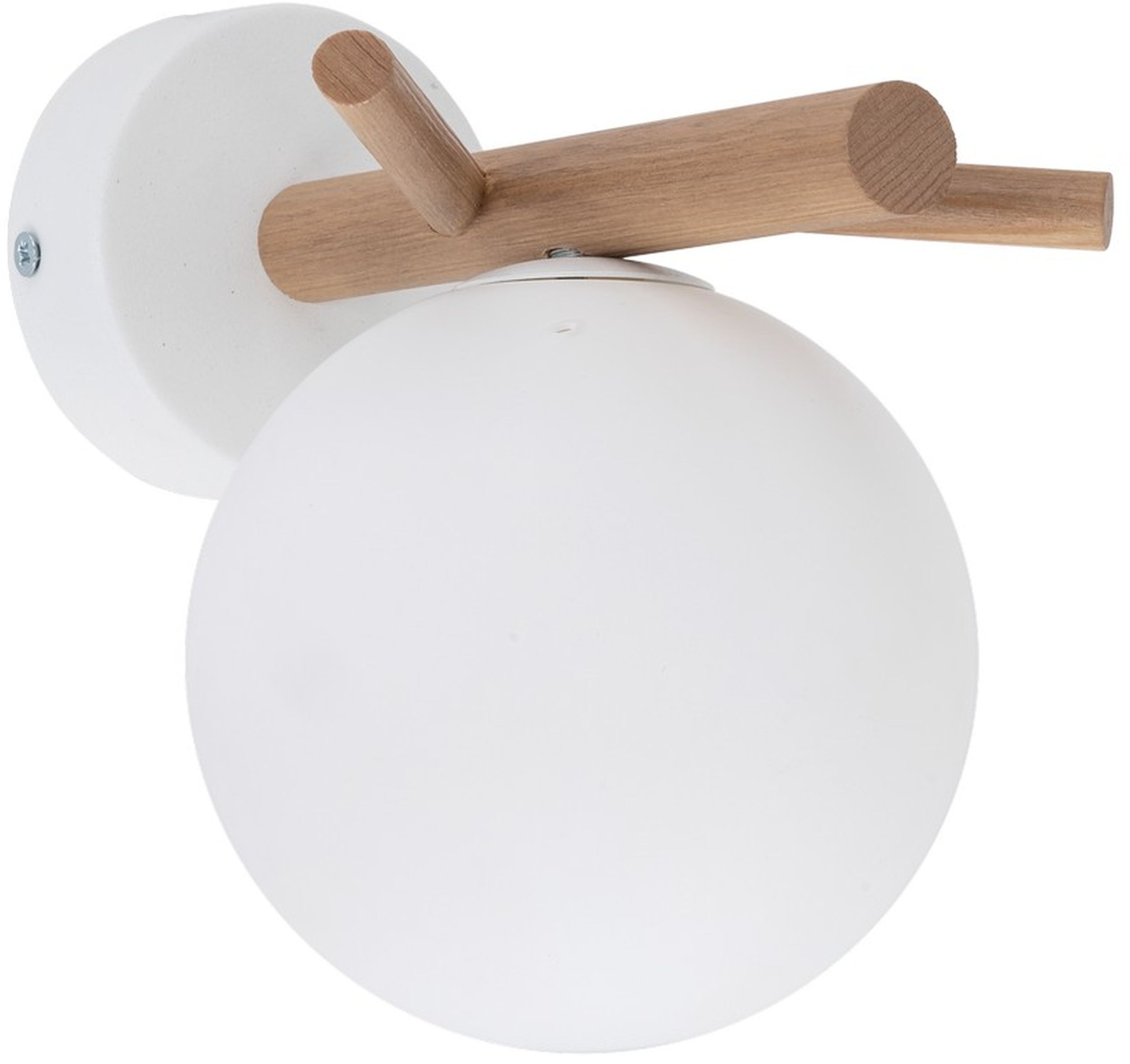 TK Lighting Sheron Wandleuchte 1x6 W weiß-holz 5307