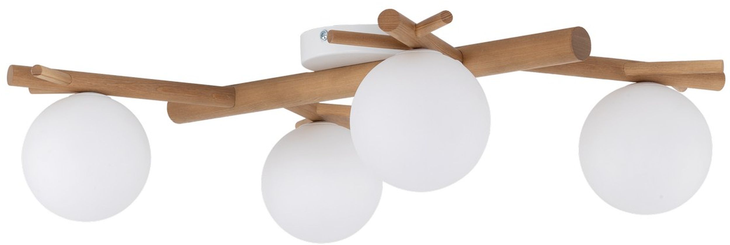 TK Lighting Sheron Deckenlampe 4x6 W weiß-holz 5309