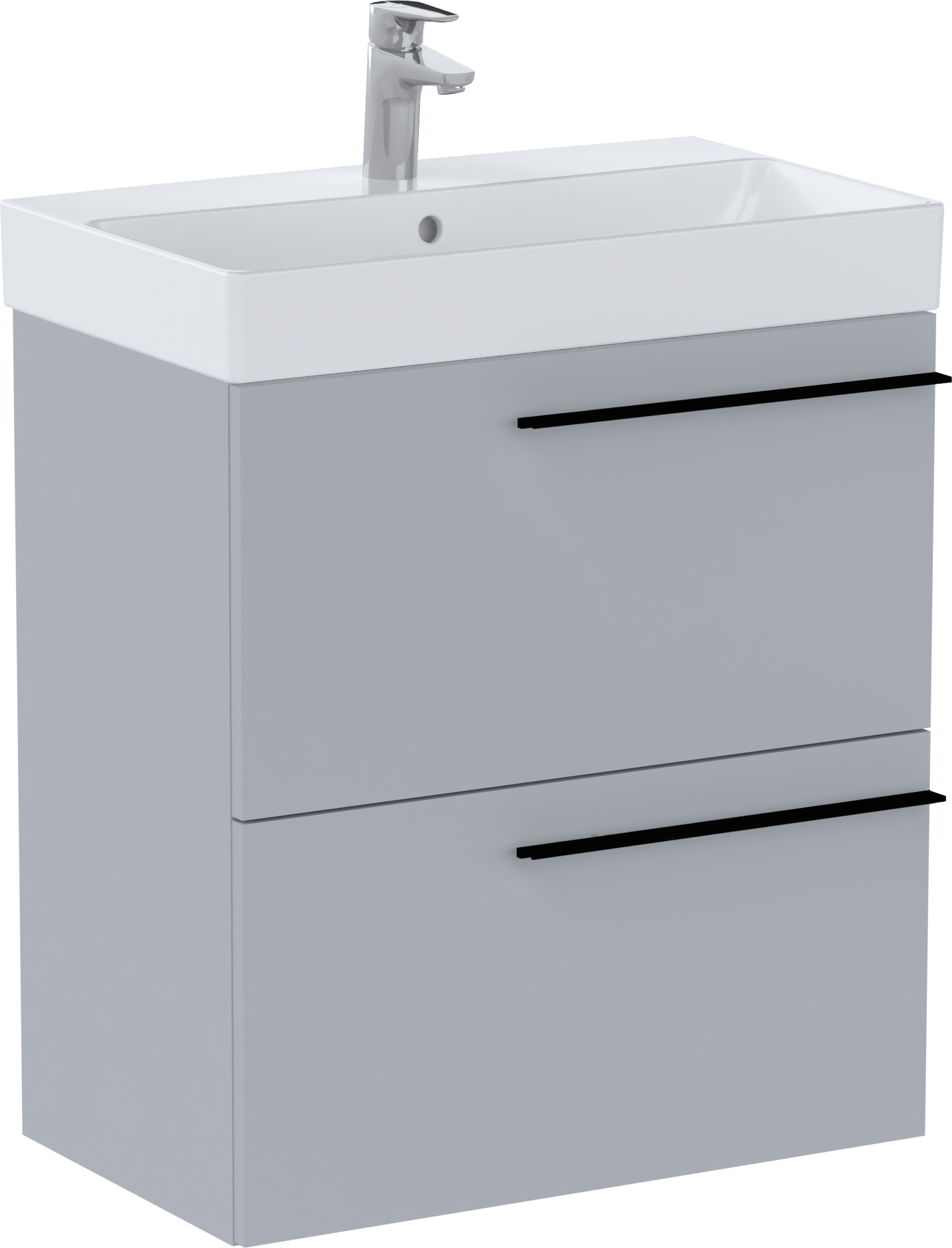 Roca Ella Kabinett 60x36x63.5 cm Unterschrank hängend grau A857778530