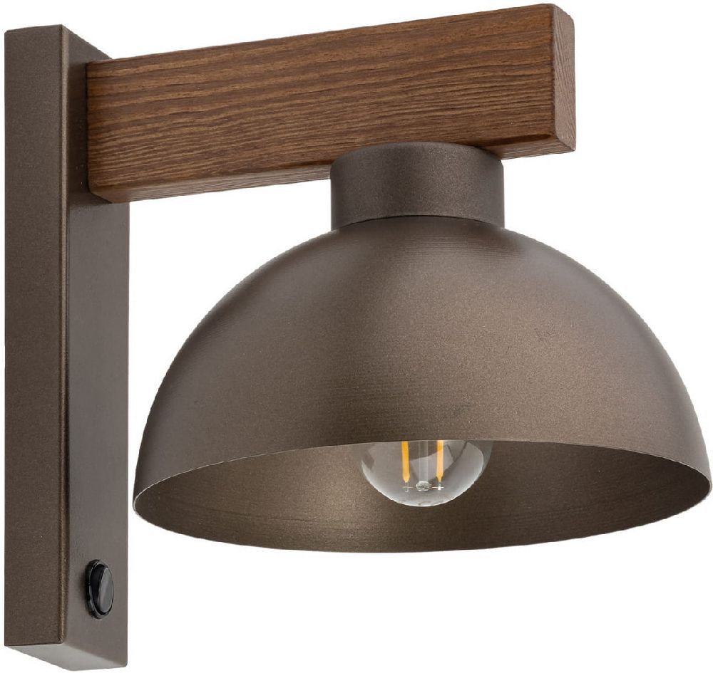 TK Lighting Oslo Wandleuchte 1x15 W holz-braun 6279