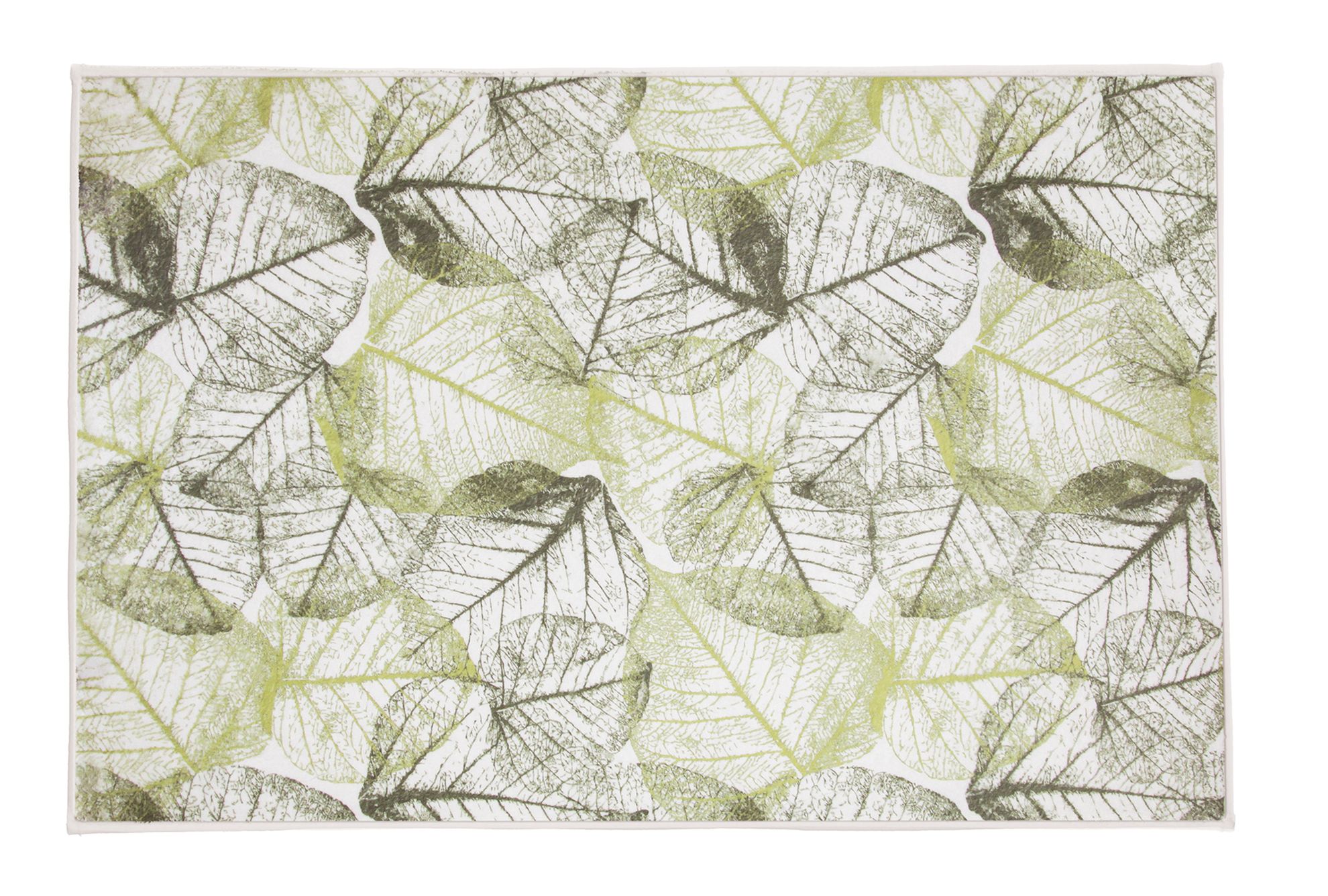 Kleine Wolke Selva Badezimmerteppich 120x70 cm rechteckig weiß-grün 9190612225