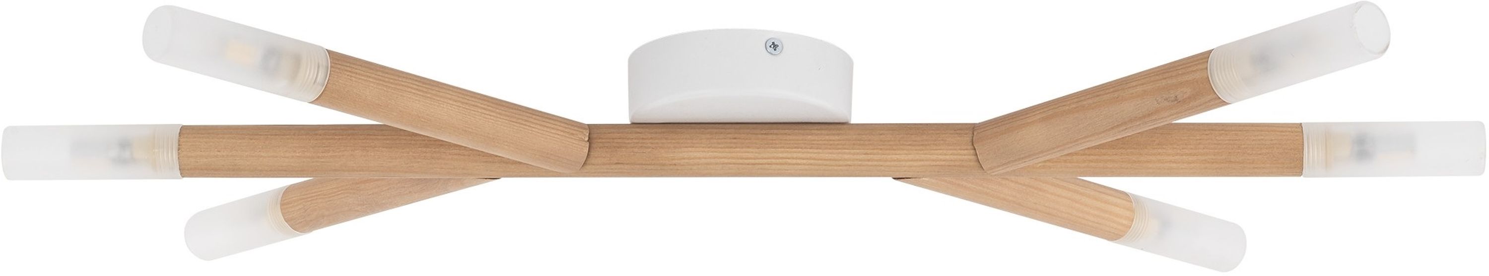 TK Lighting Noble Wandleuchte 6x6 W weiß-holz 4525