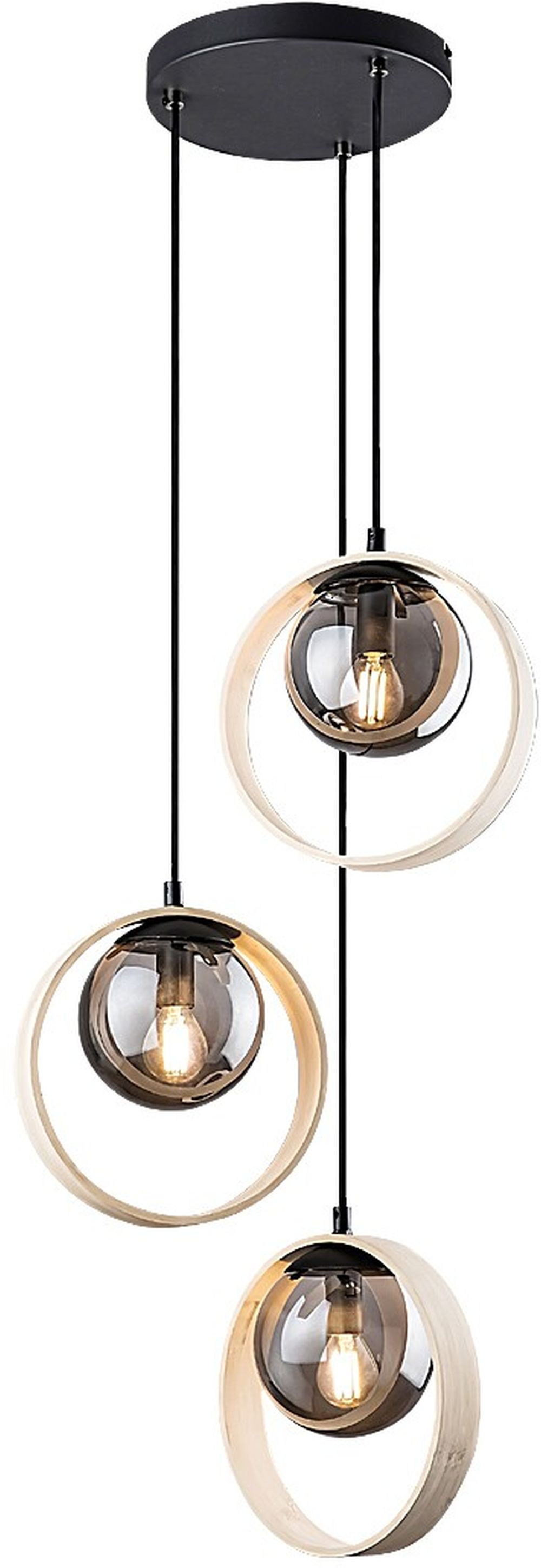 Rabalux Peyton Pendelleuchte 3x15 W schwarz 72063