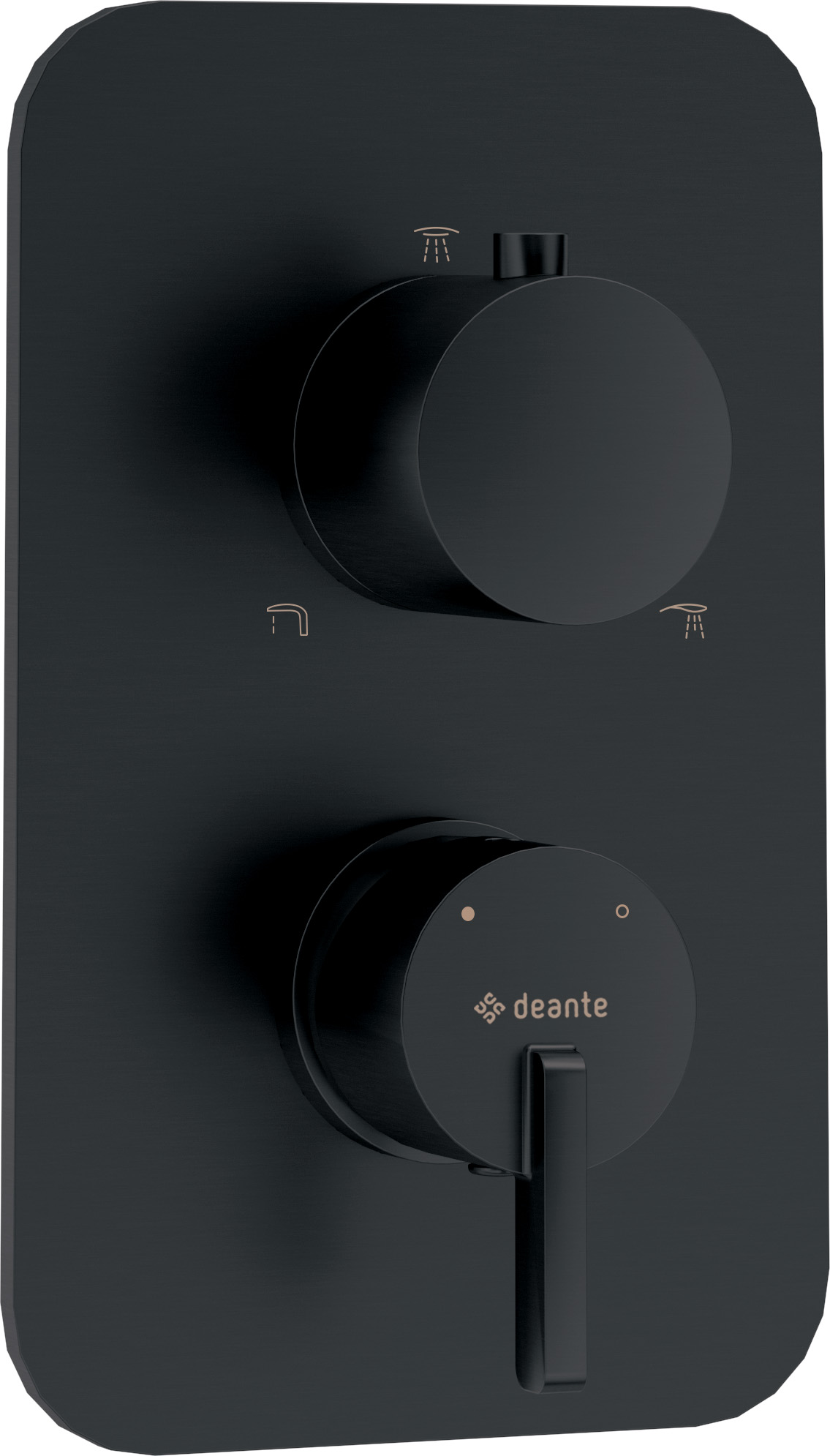 Deante Silia Badewannen- und Duscharmatur Unterputz schwarz BXY_NQSM